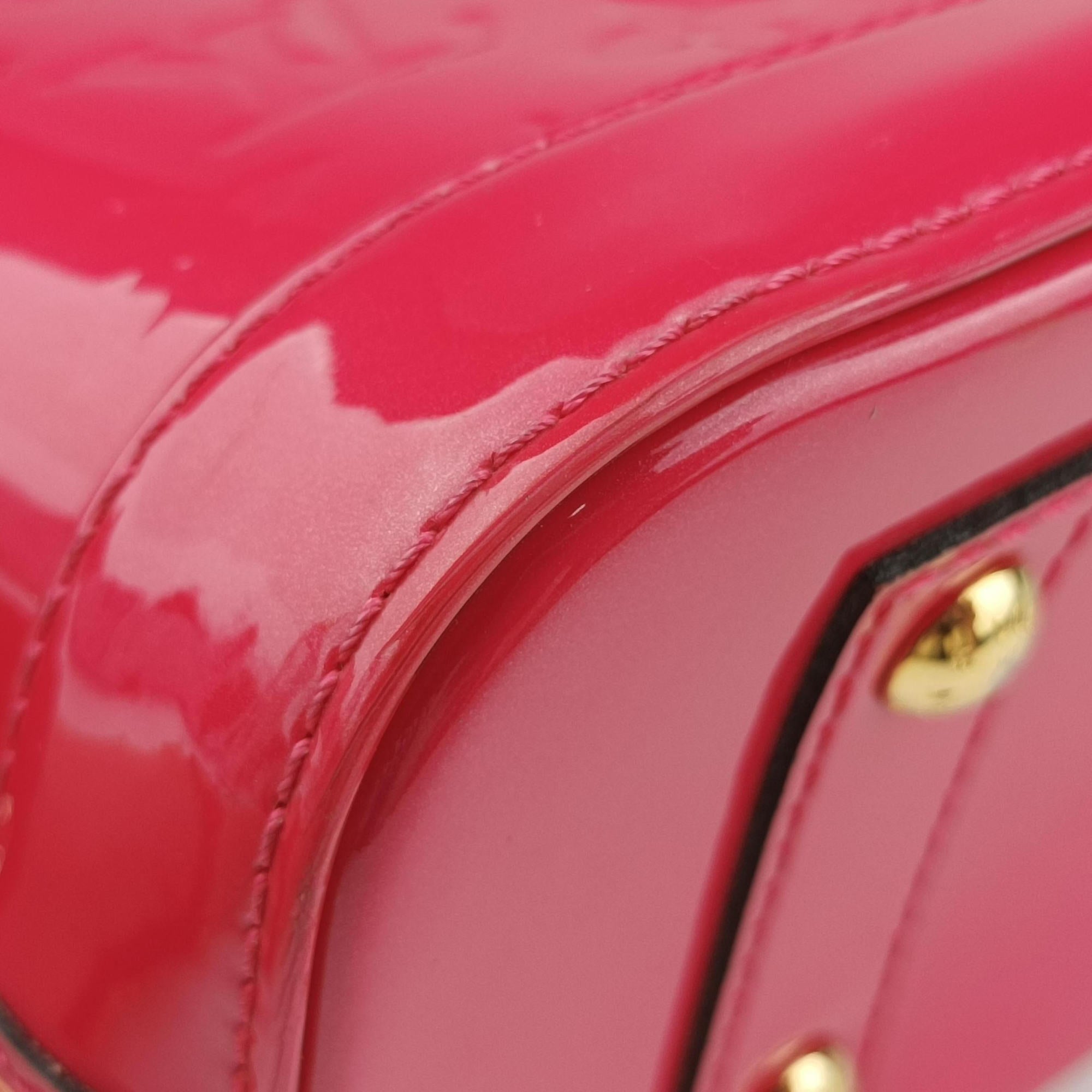 Pre-owned Louis Vuitton Alma BB ROSE INDIEN Vernis M91606 shoulderbag | stylenewstar