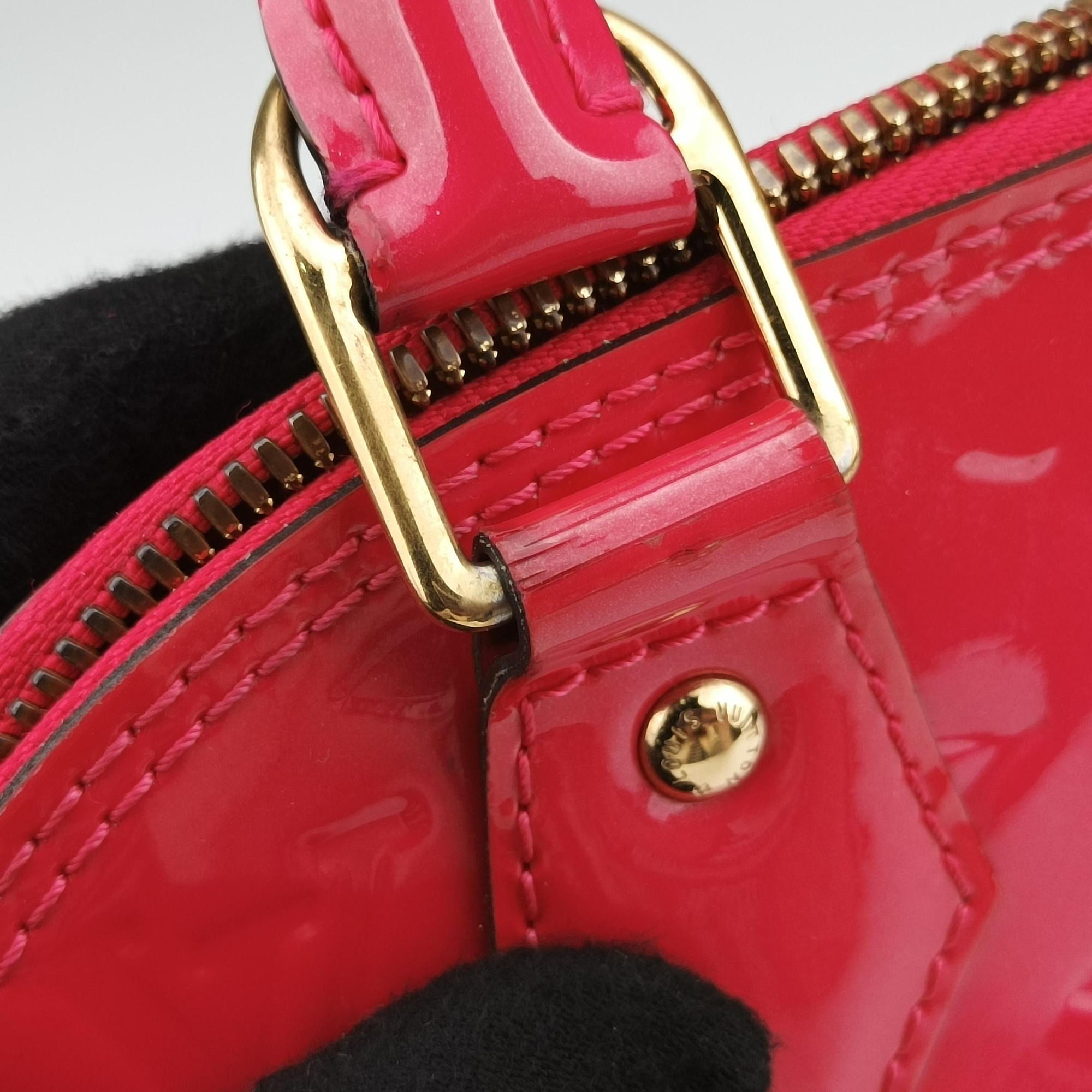 Pre-owned Louis Vuitton Alma BB ROSE INDIEN Vernis M91606 shoulderbag | stylenewstar