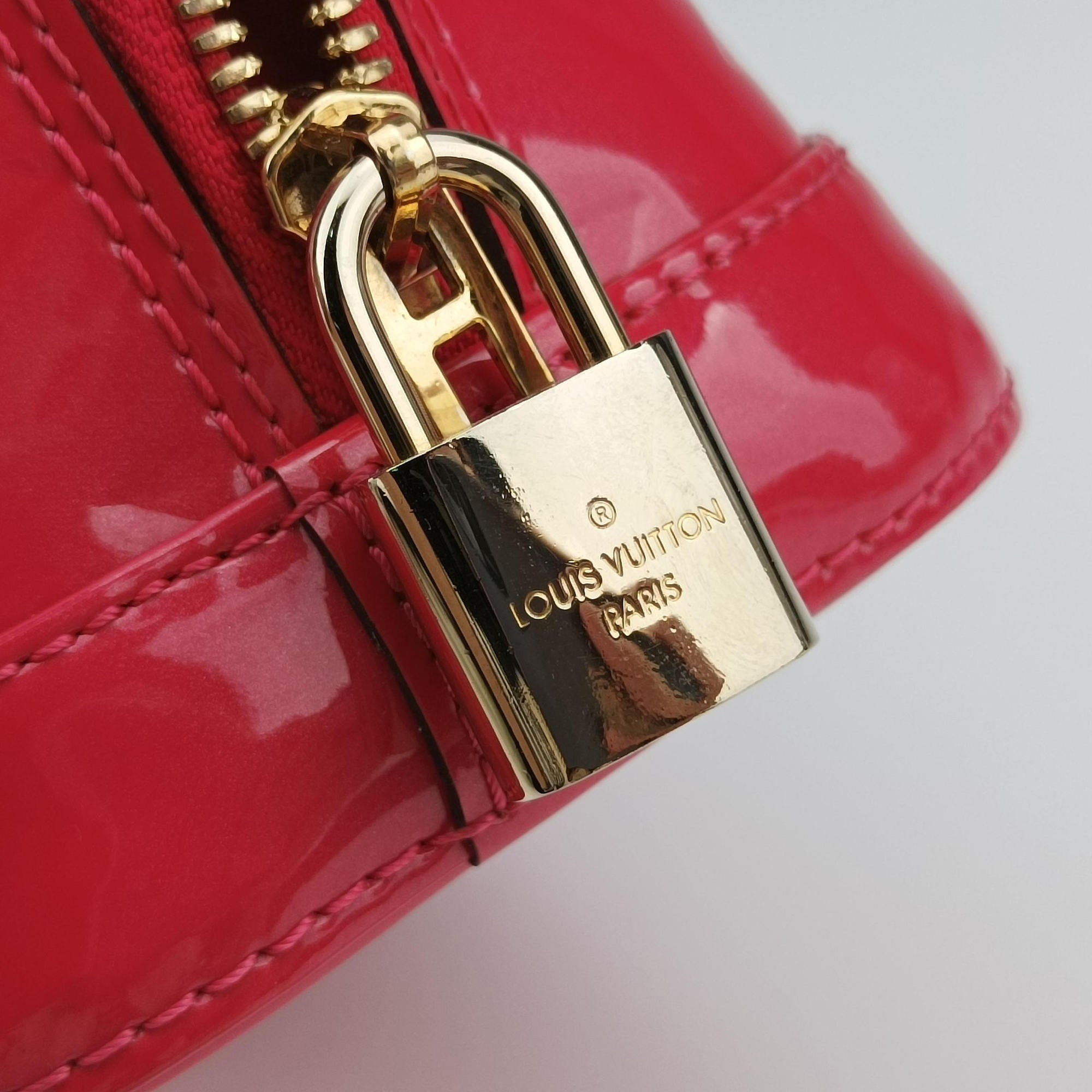 Pre-owned Louis Vuitton Alma BB ROSE INDIEN Vernis M91606 shoulderbag | stylenewstar