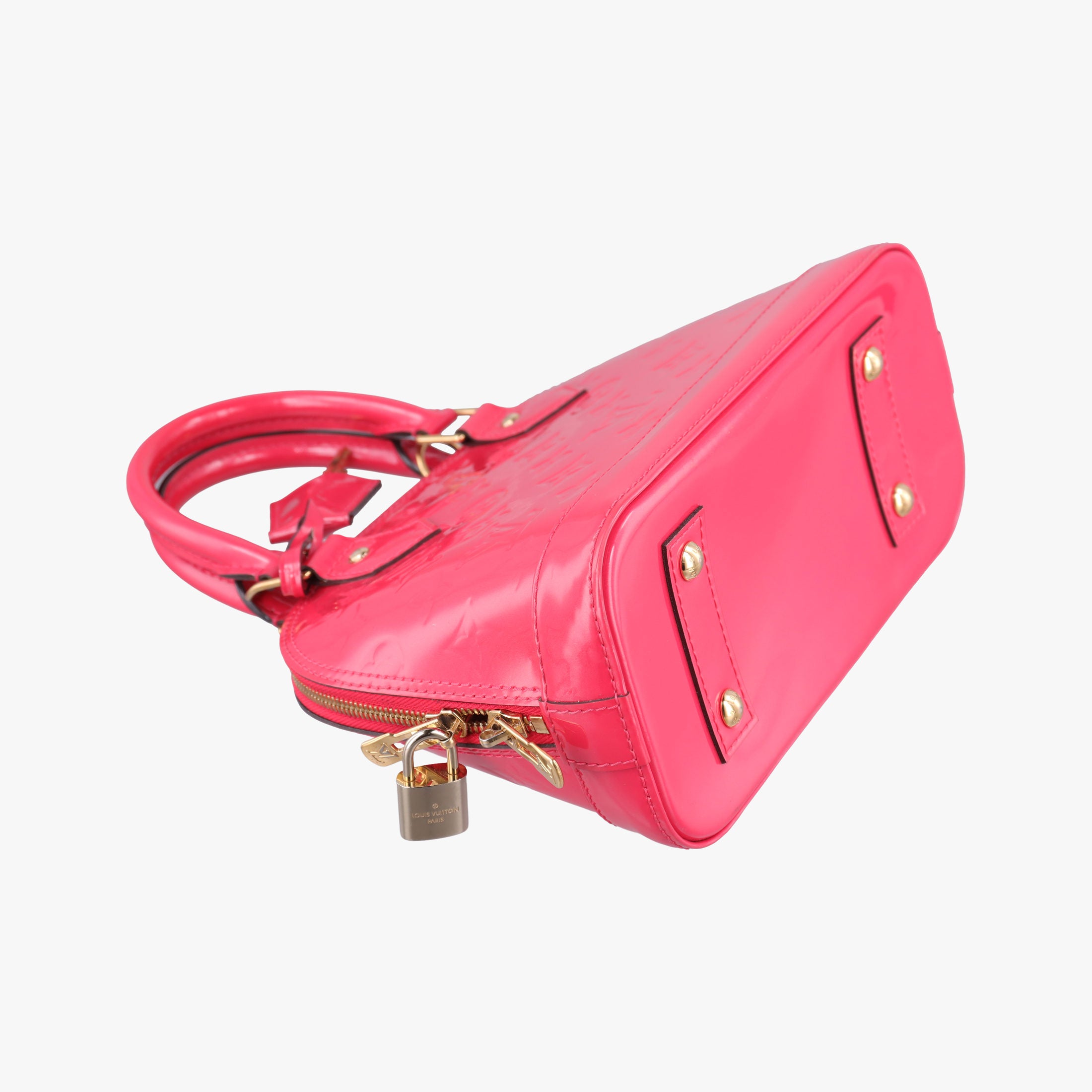 Pre-owned Louis Vuitton Alma BB ROSE INDIEN Vernis M91606 shoulderbag | stylenewstar