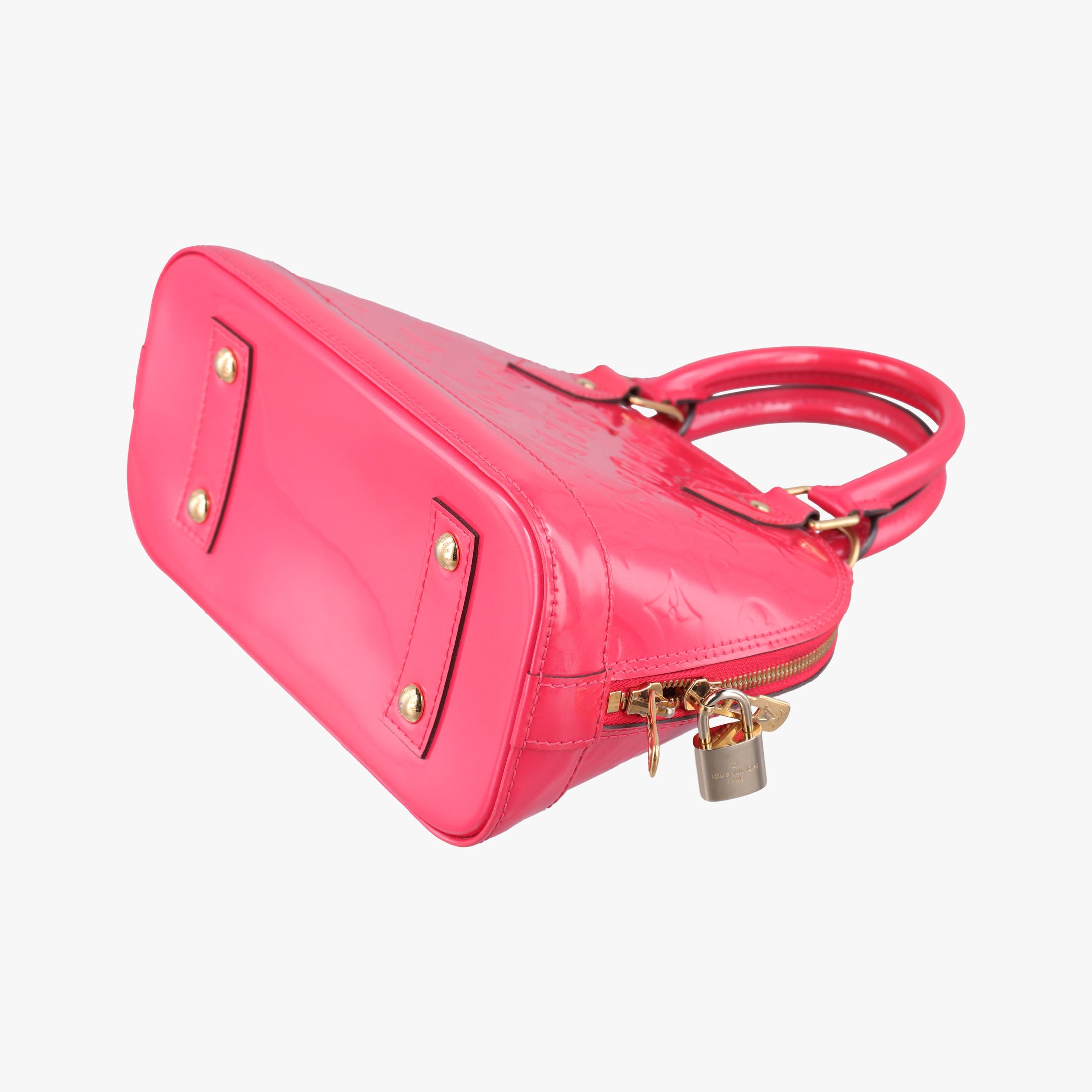 Pre-owned Louis Vuitton Alma BB ROSE INDIEN Vernis M91606 shoulderbag | stylenewstar