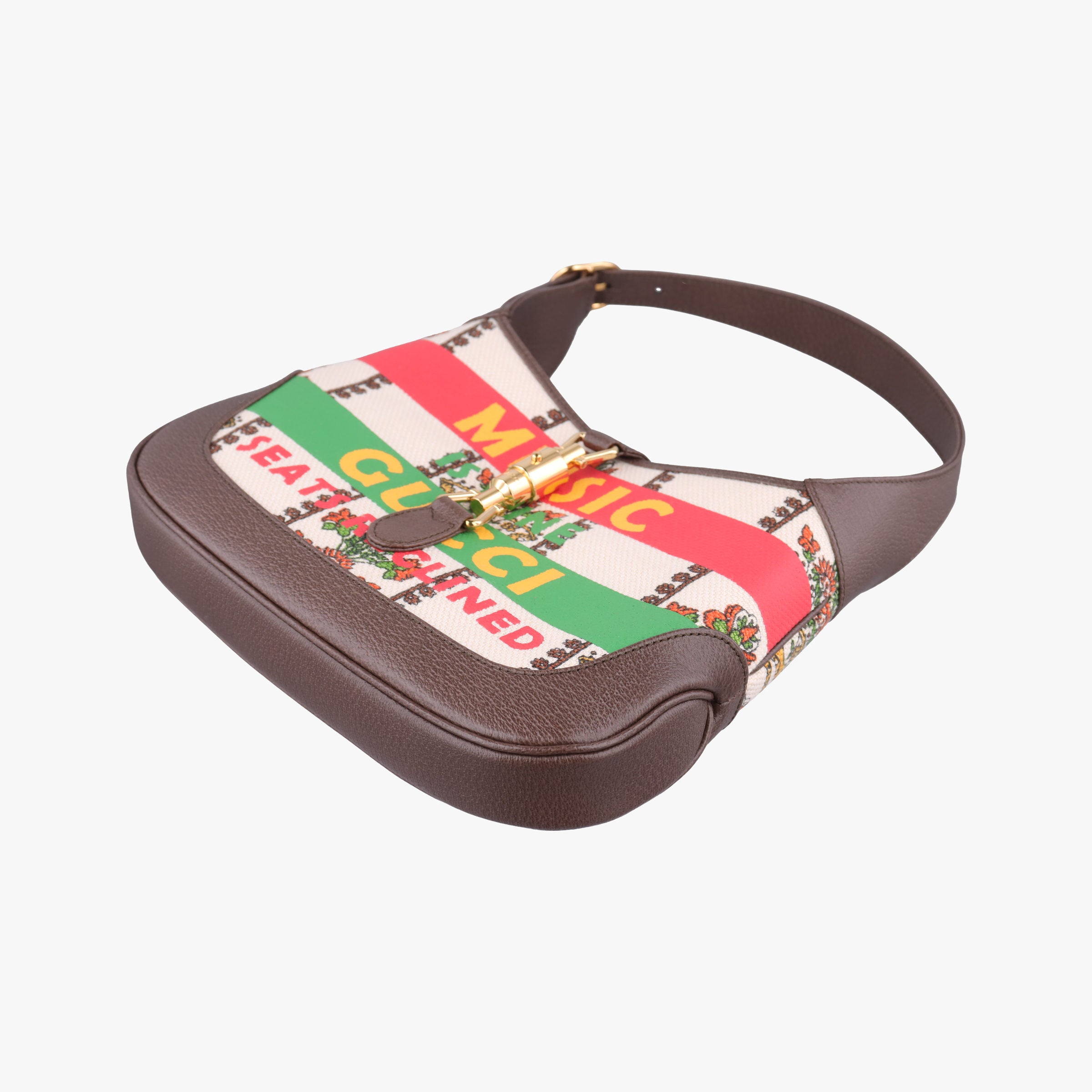 Vintage Gucci Jackie 1961 Music Is Mine Multicolour canvas×leather 636706 shoulderbag | stylenewstar