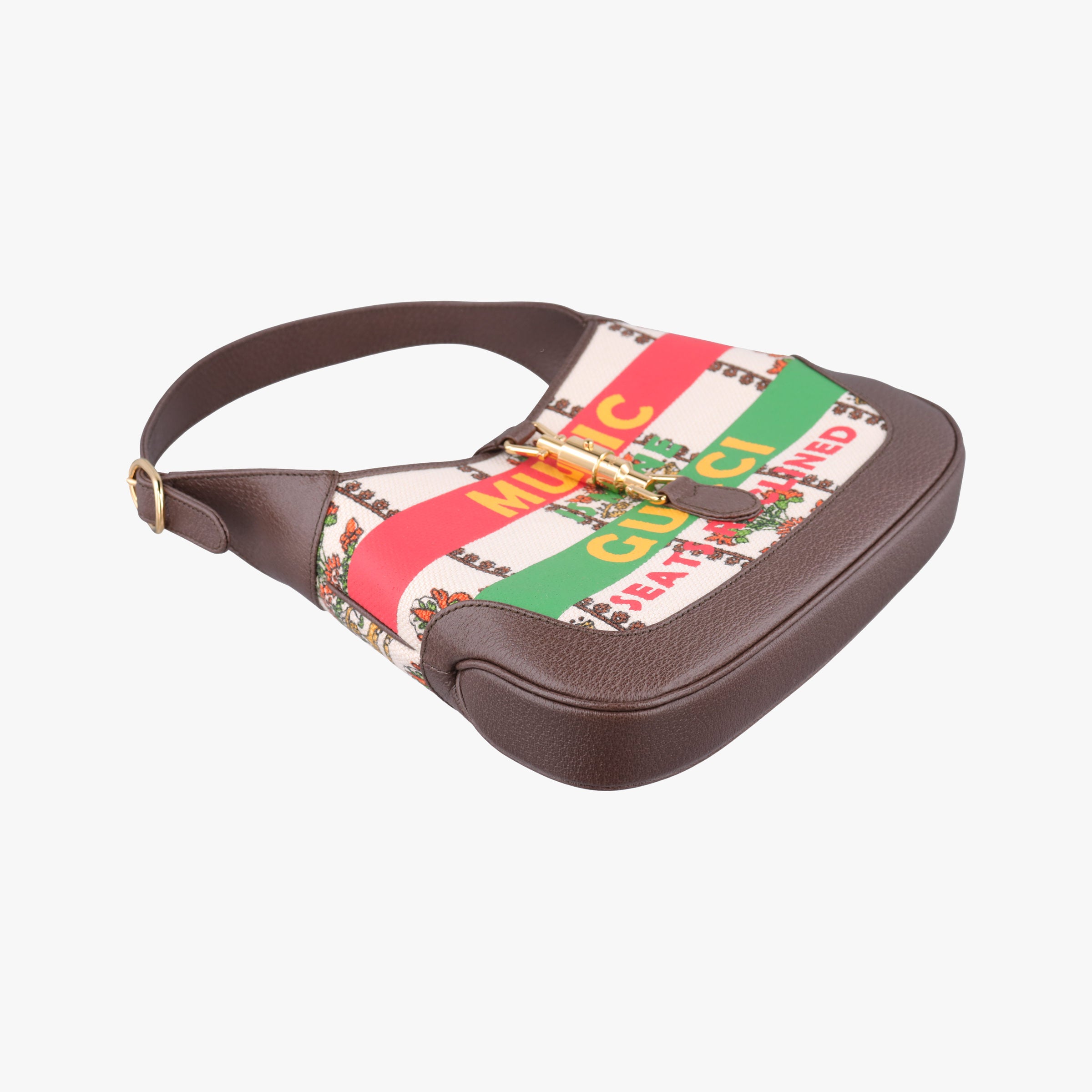 Vintage Gucci Jackie 1961 Music Is Mine Multicolour canvas×leather 636706 shoulderbag | stylenewstar