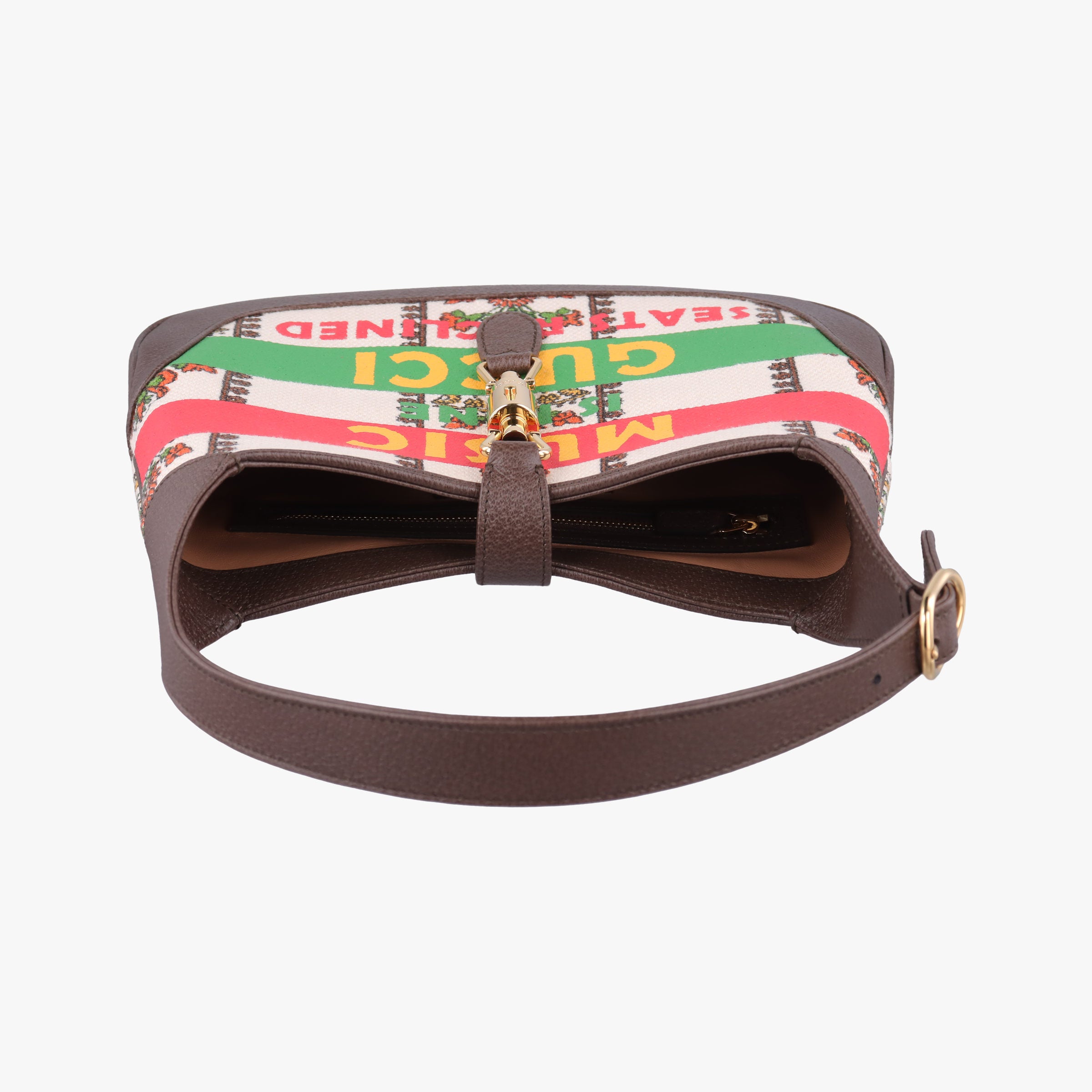 Vintage Gucci Jackie 1961 Music Is Mine Multicolour canvas×leather 636706 shoulderbag | stylenewstar