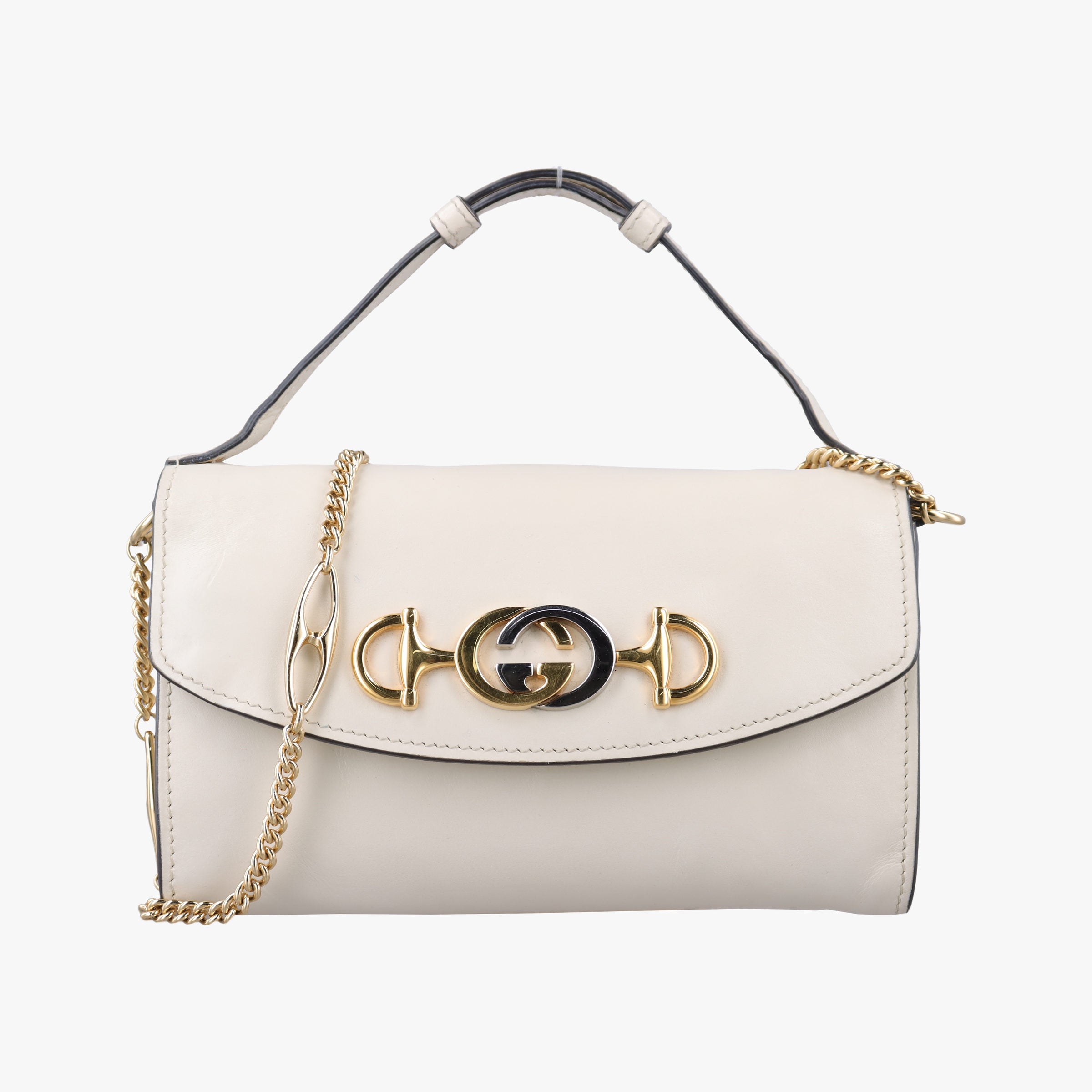Pre-owned Gucci Zumi White Leather 572375 shoulderbag | stylenewstar