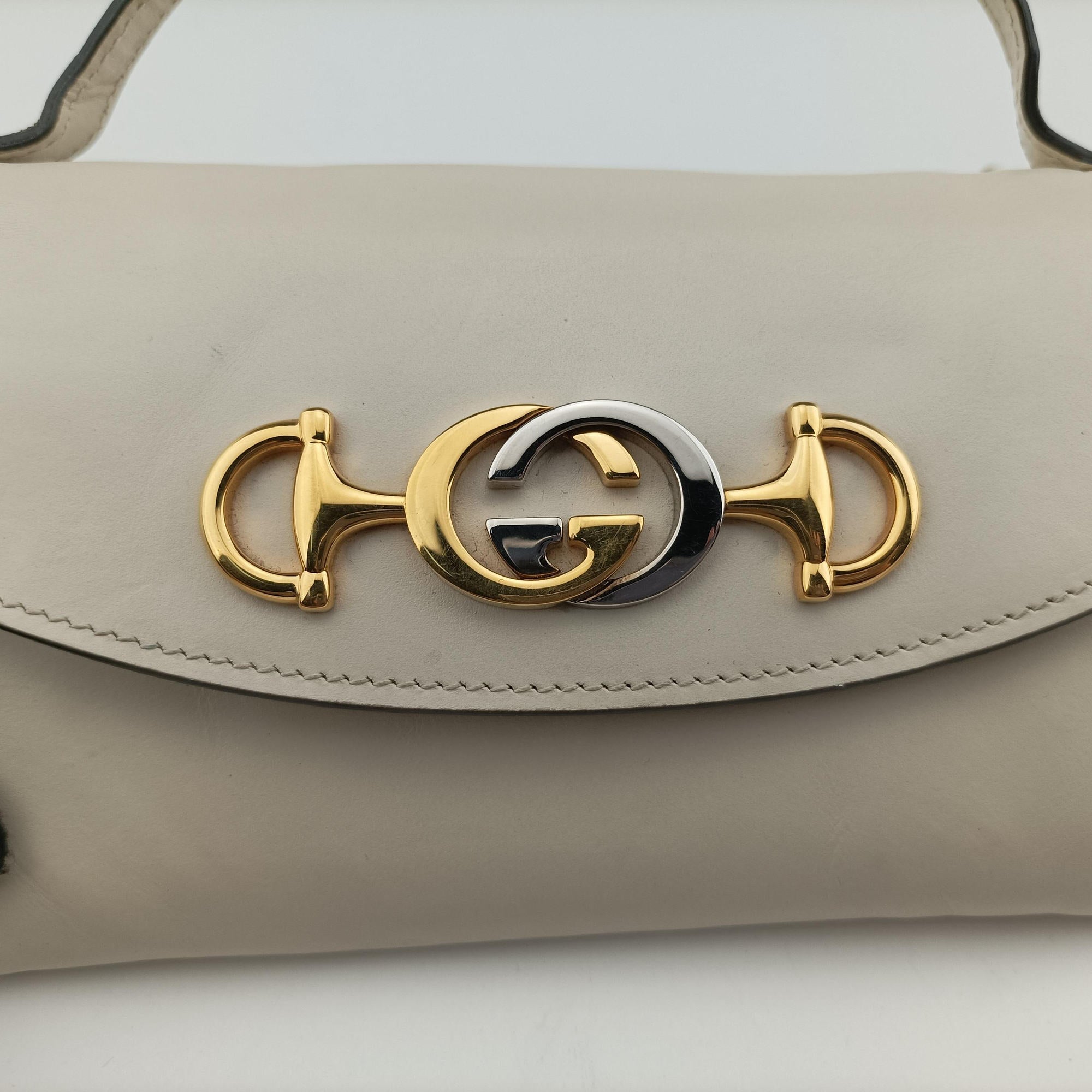 Pre-owned Gucci Zumi White Leather 572375 shoulderbag | stylenewstar