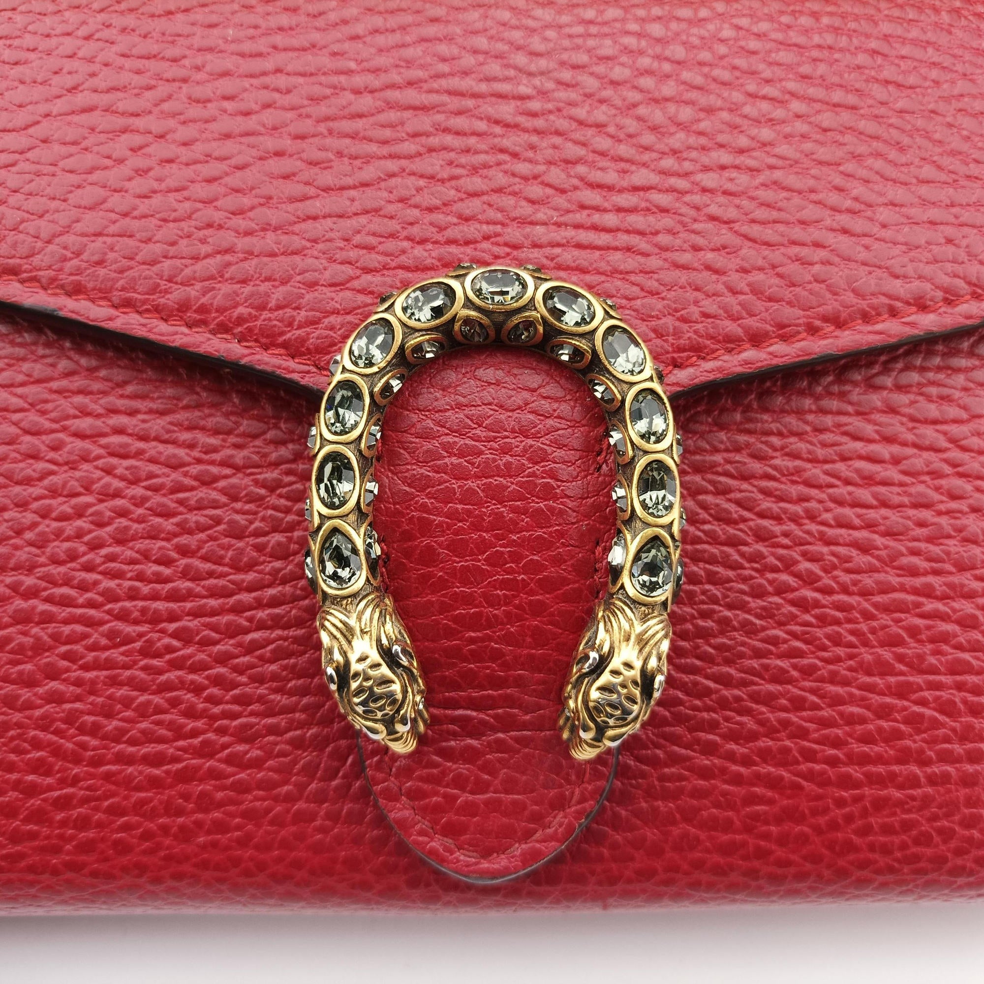 Secondhand Gucci Dionysus Red Leather 401231 shoulderbag | stylenewstar