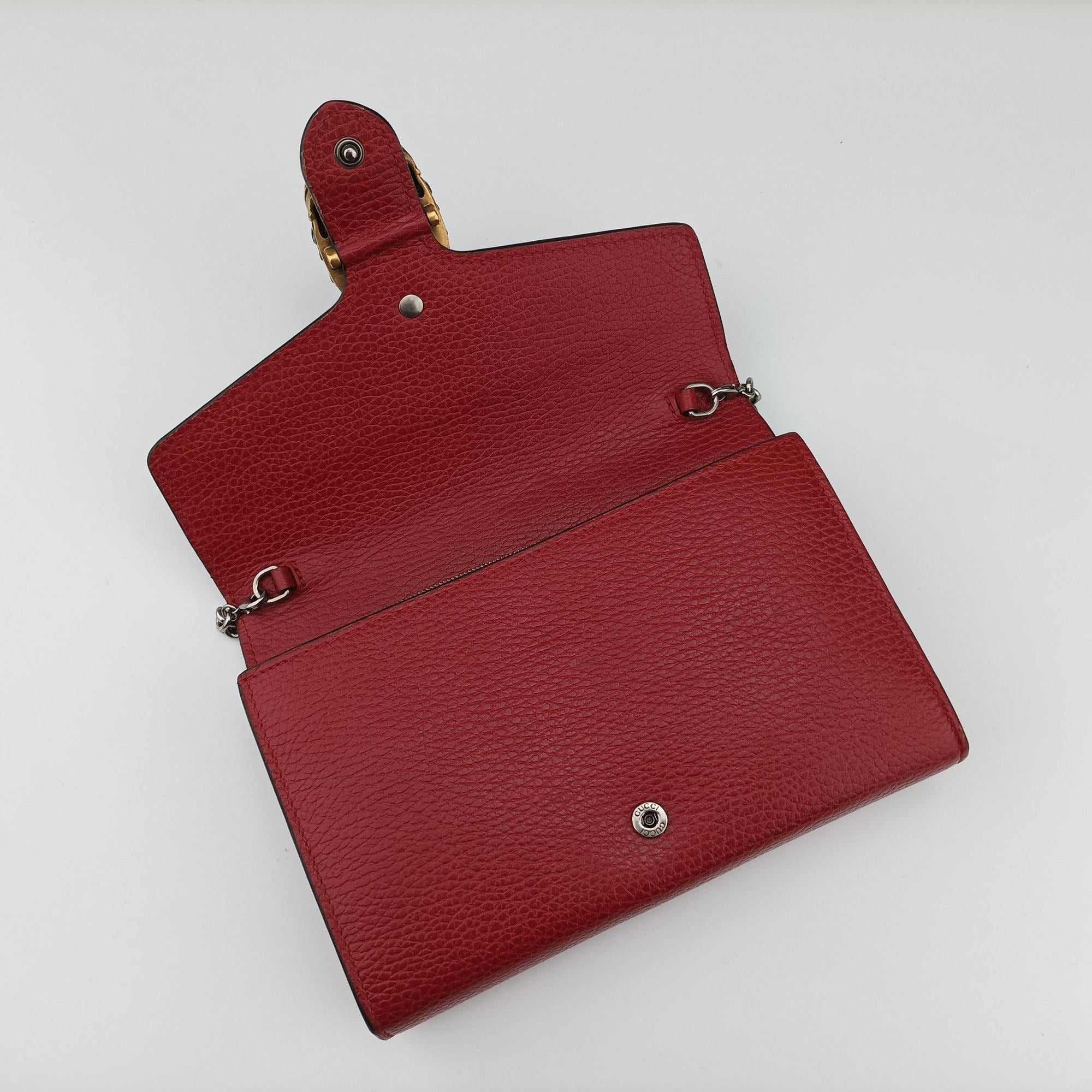 Secondhand Gucci Dionysus Red Leather 401231 shoulderbag | stylenewstar