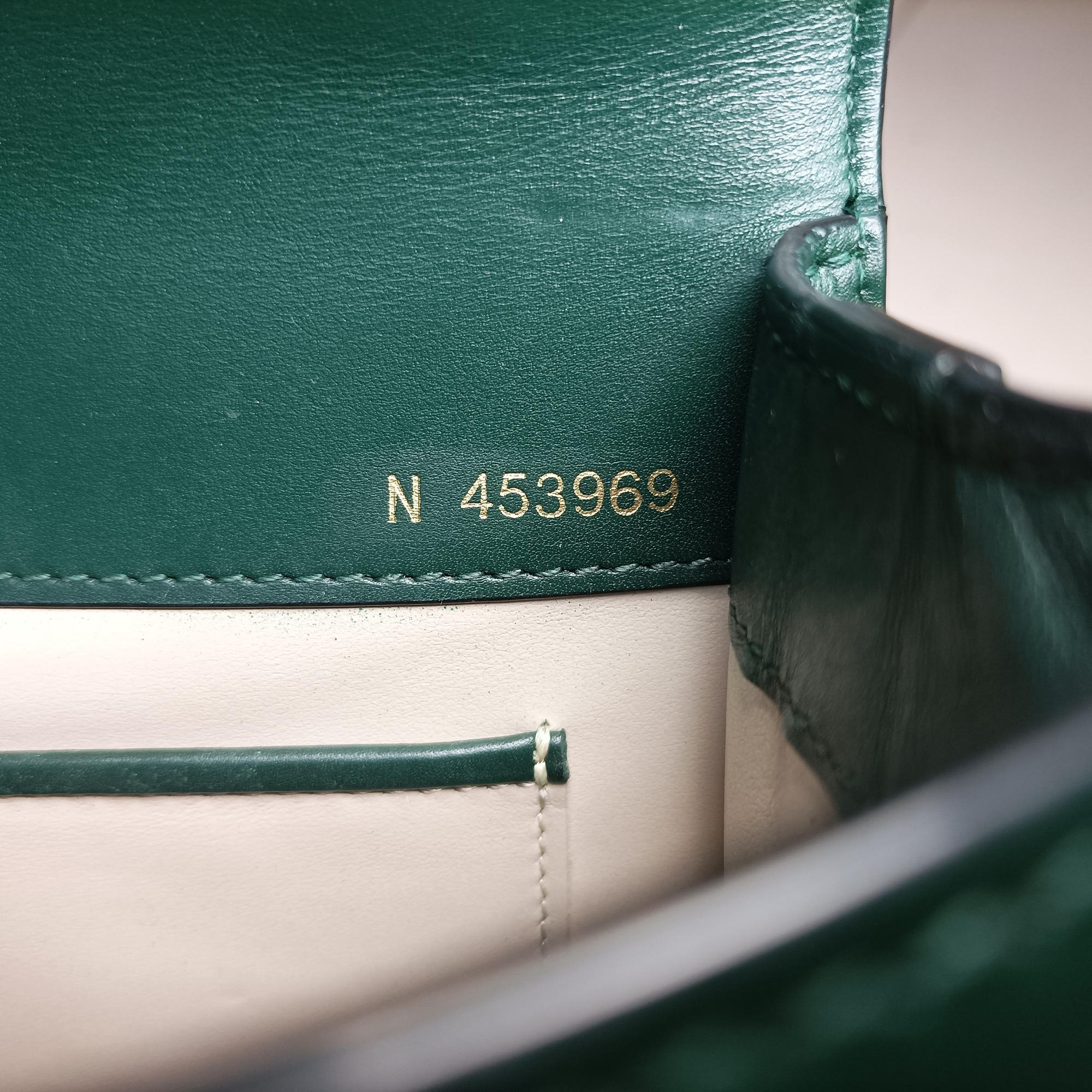Pre-owned Valextra Iside Verde Bosco Millepunte Calf Leather  shoulderbag | stylenewstar