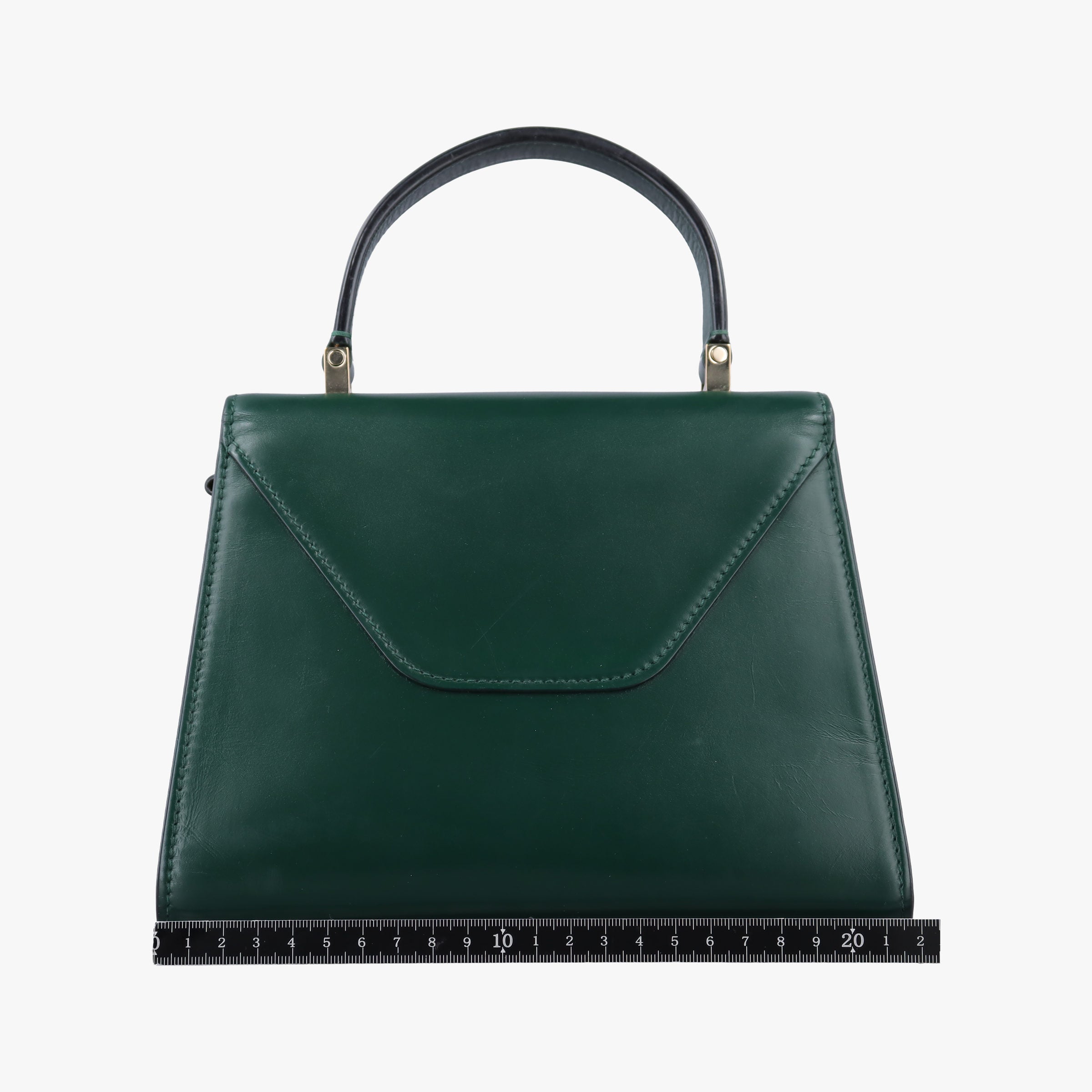 Pre-owned Valextra Iside Verde Bosco Millepunte Calf Leather  shoulderbag | stylenewstar