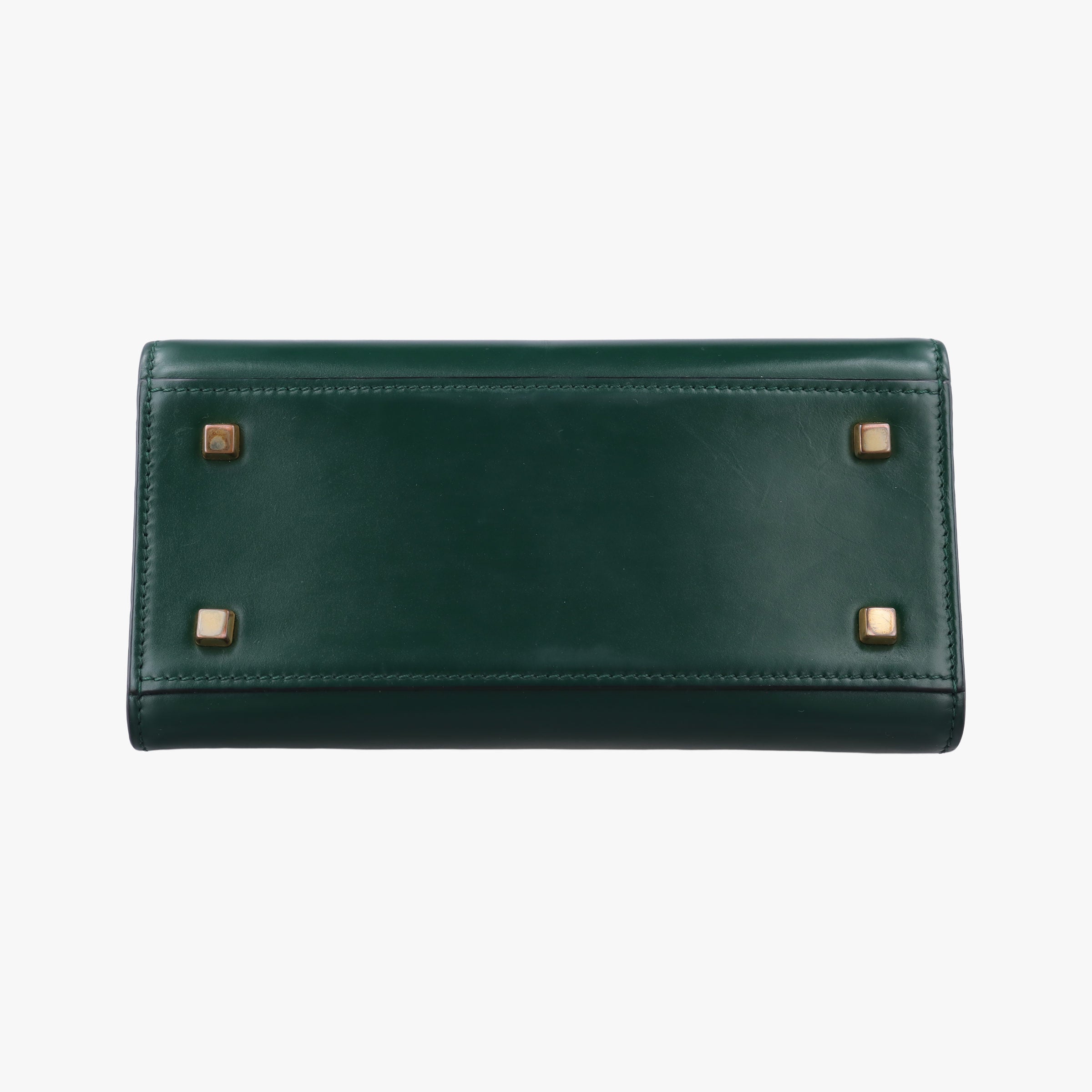 Pre-owned Valextra Iside Verde Bosco Millepunte Calf Leather  shoulderbag | stylenewstar