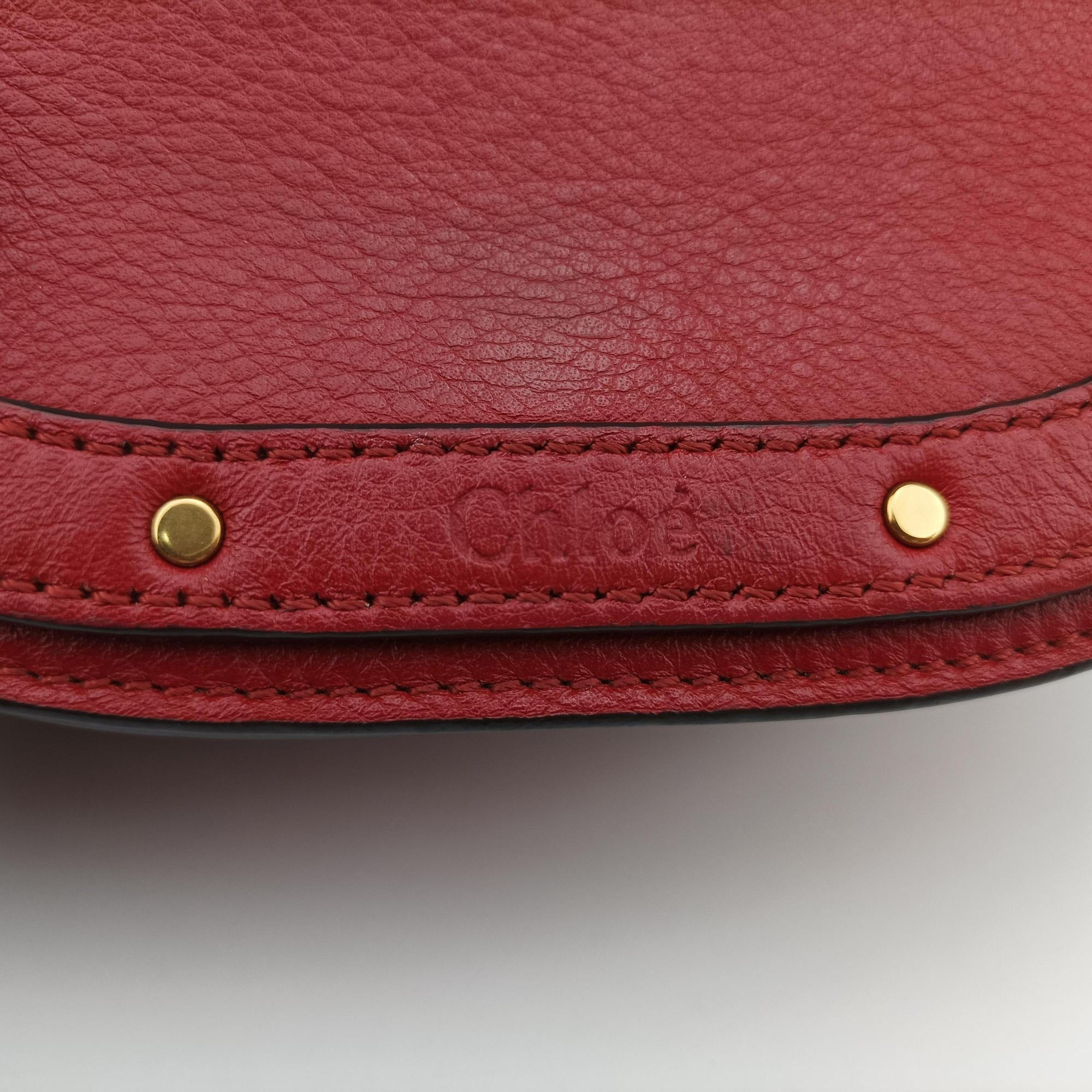 Vintage Chloe Bracelet Nile Red Leather  shoulderbag | stylenewstar