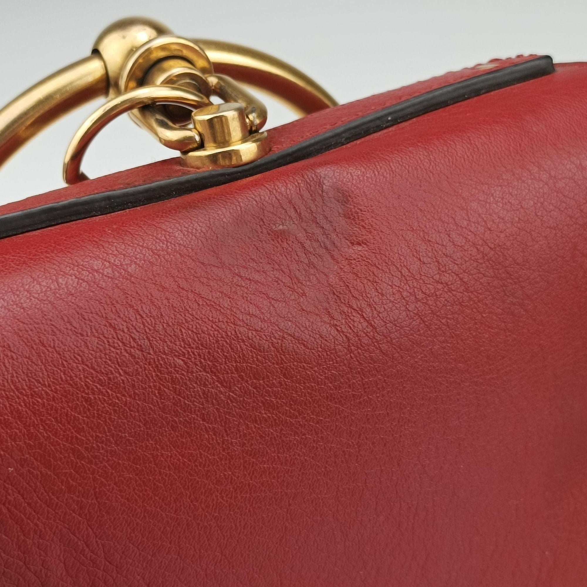 Vintage Chloe Bracelet Nile Red Leather  shoulderbag | stylenewstar