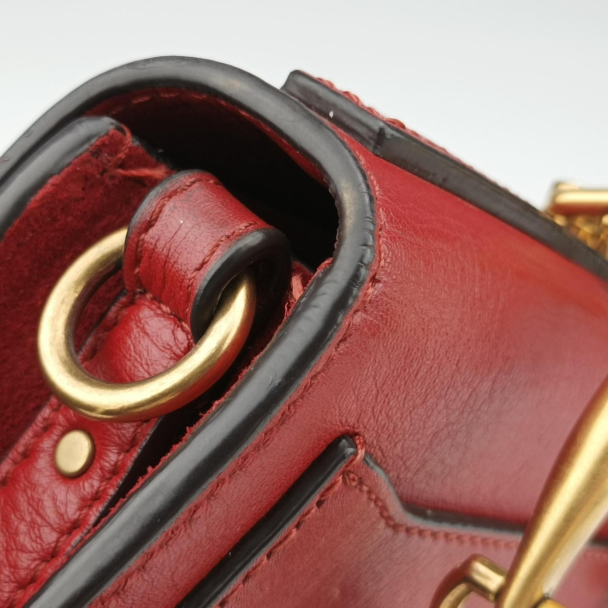 Vintage Chloe Bracelet Nile Red Leather  shoulderbag | stylenewstar