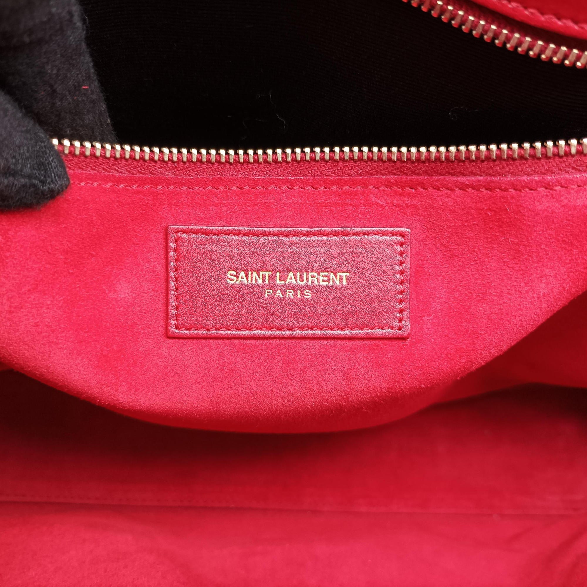 Pre-owned Yves Saint Laurent SAC DE JOUR Red Leather 324823 shoulderbag | stylenewstar
