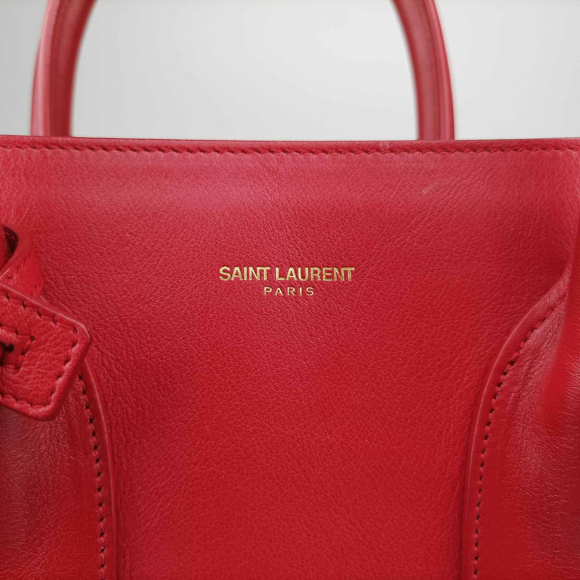 Pre-owned Yves Saint Laurent SAC DE JOUR Red Leather 324823 shoulderbag | stylenewstar