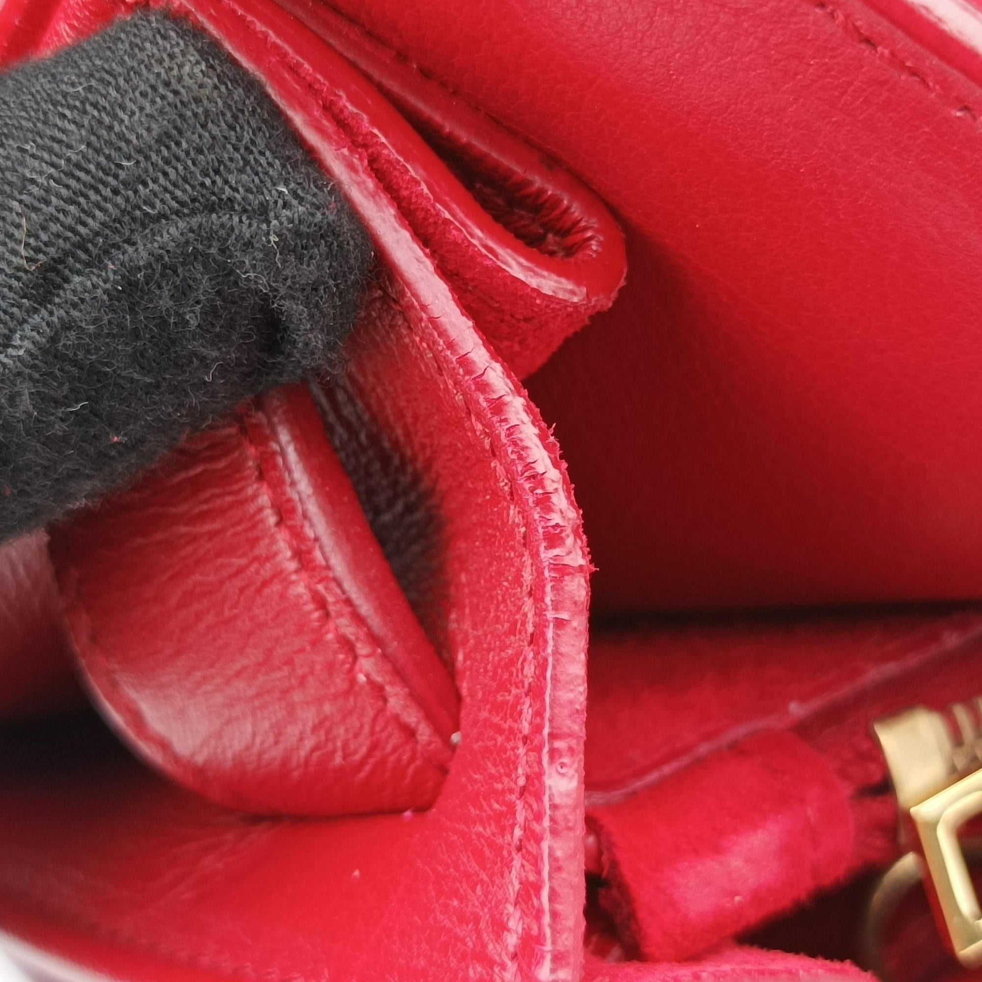 Pre-owned Yves Saint Laurent SAC DE JOUR Red Leather 324823 shoulderbag | stylenewstar