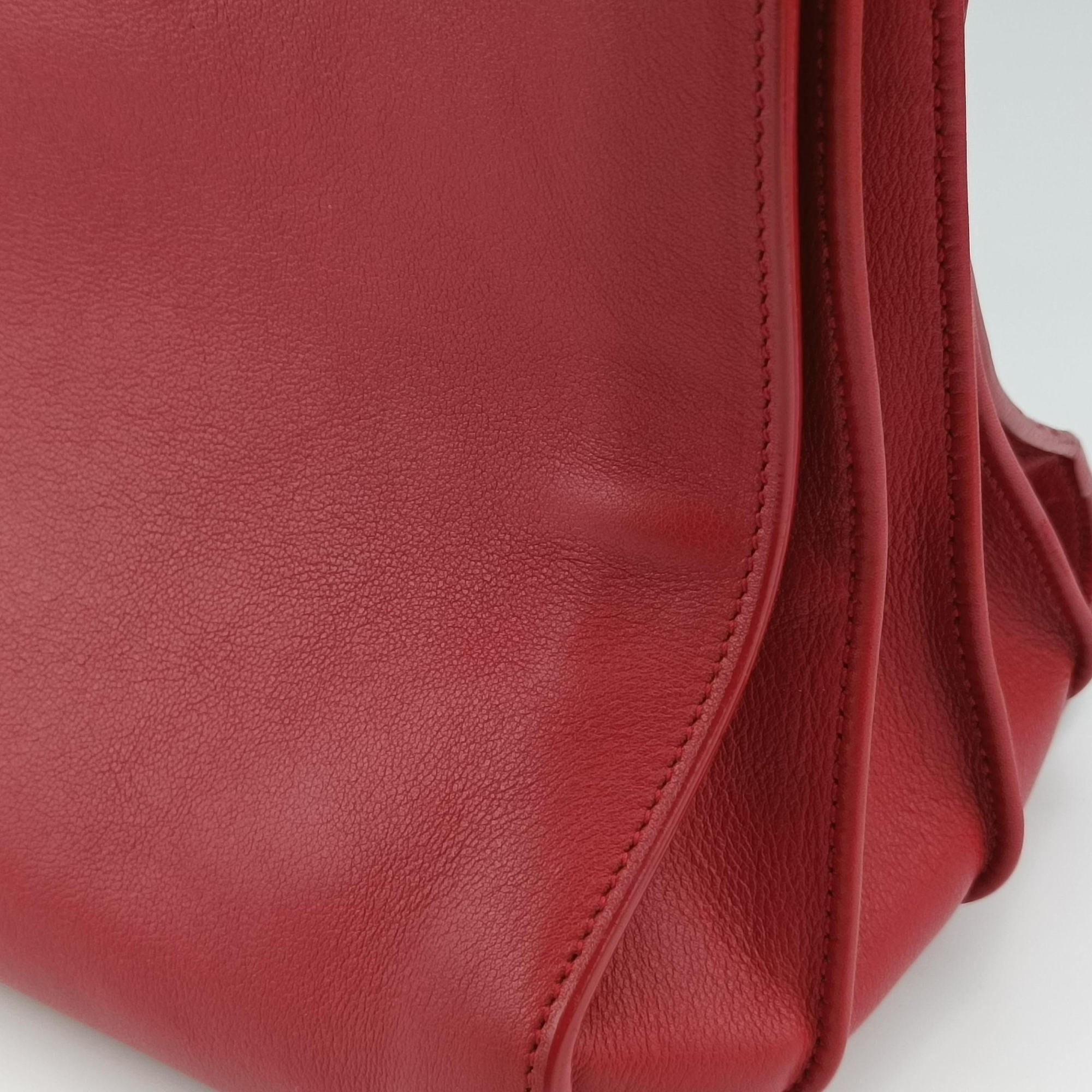 Pre-owned Yves Saint Laurent SAC DE JOUR Red Leather 324823 shoulderbag | stylenewstar
