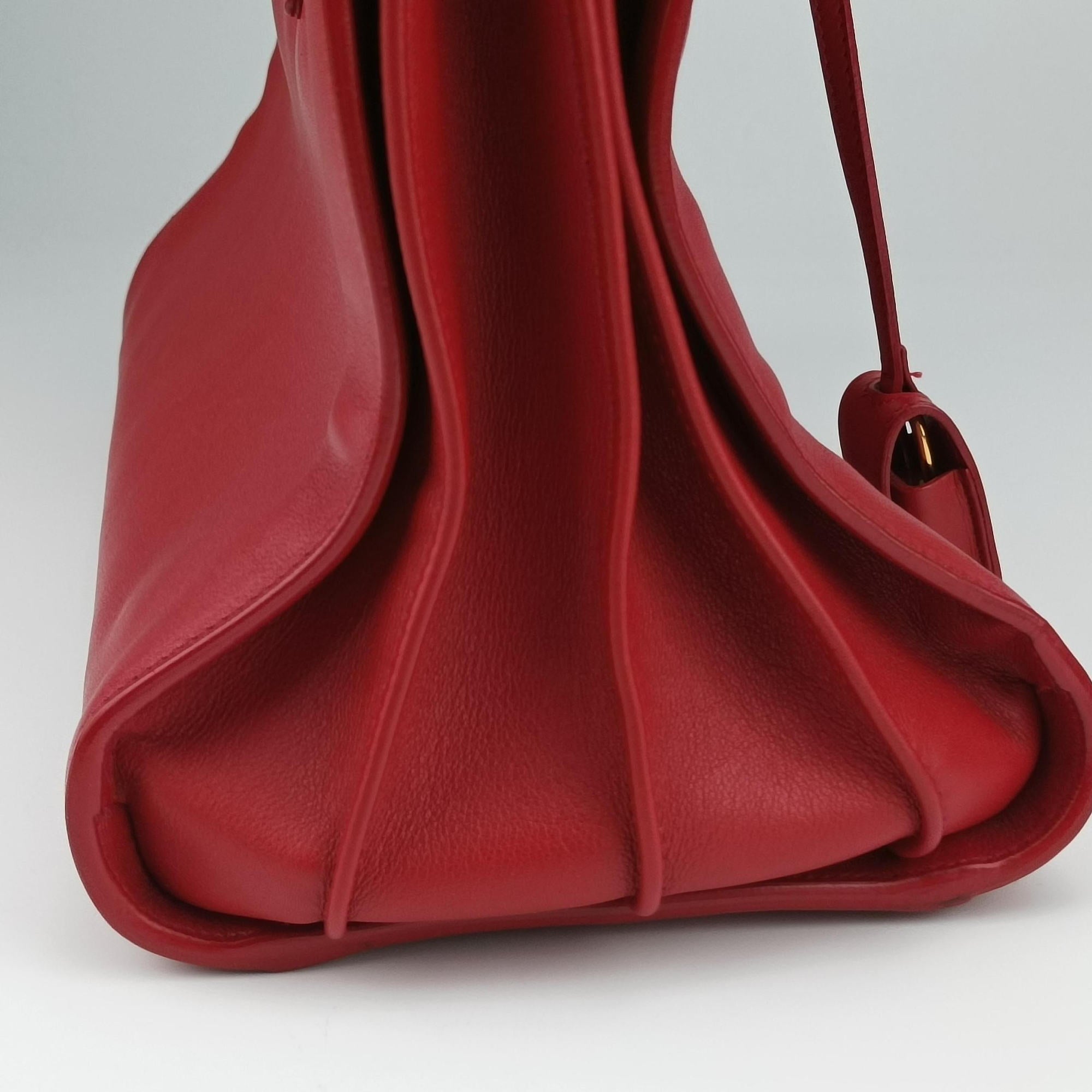 Pre-owned Yves Saint Laurent SAC DE JOUR Red Leather 324823 shoulderbag | stylenewstar
