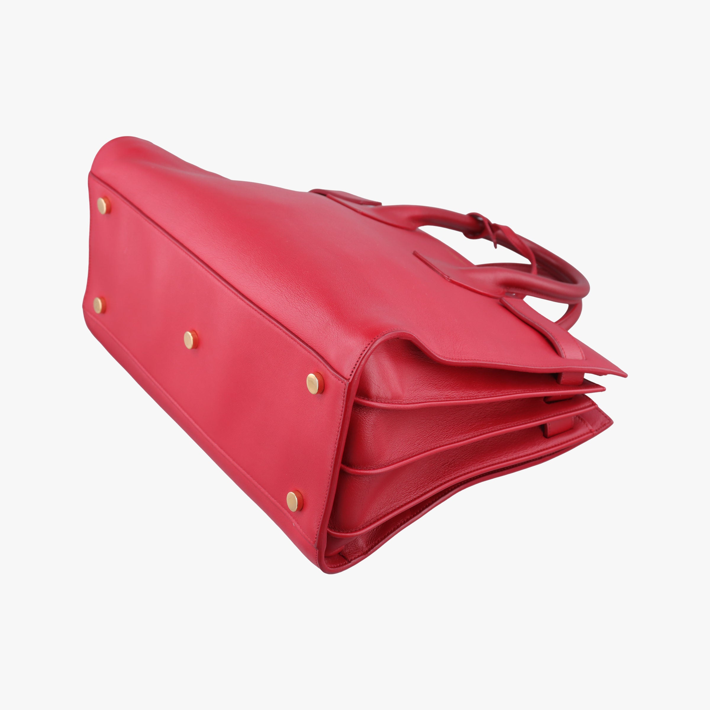 Pre-owned Yves Saint Laurent SAC DE JOUR Red Leather 324823 shoulderbag | stylenewstar