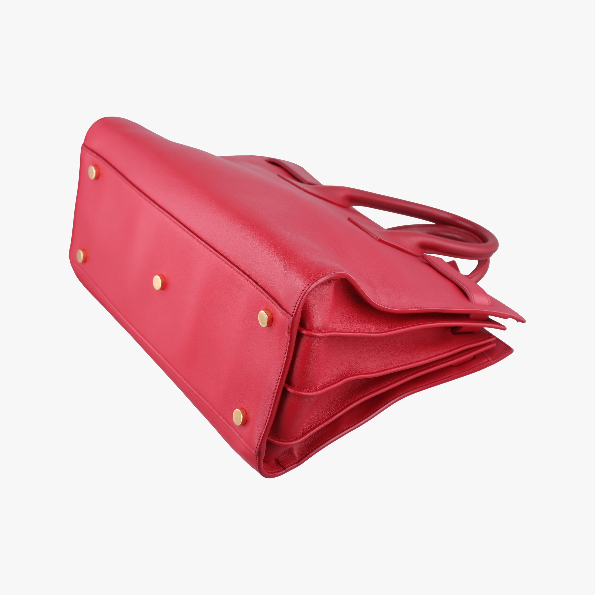 Pre-owned Yves Saint Laurent SAC DE JOUR Red Leather 324823 shoulderbag | stylenewstar