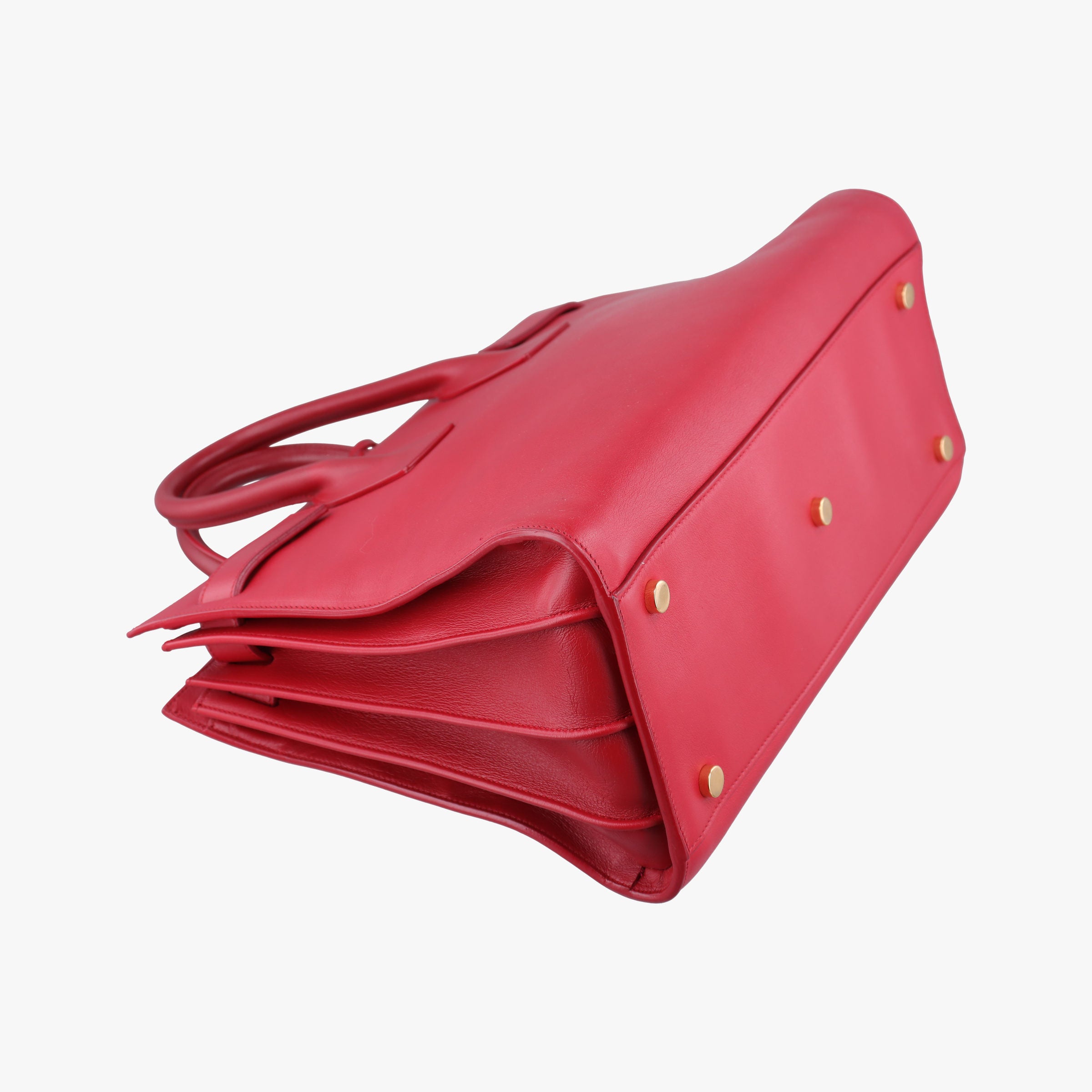 Pre-owned Yves Saint Laurent SAC DE JOUR Red Leather 324823 shoulderbag | stylenewstar
