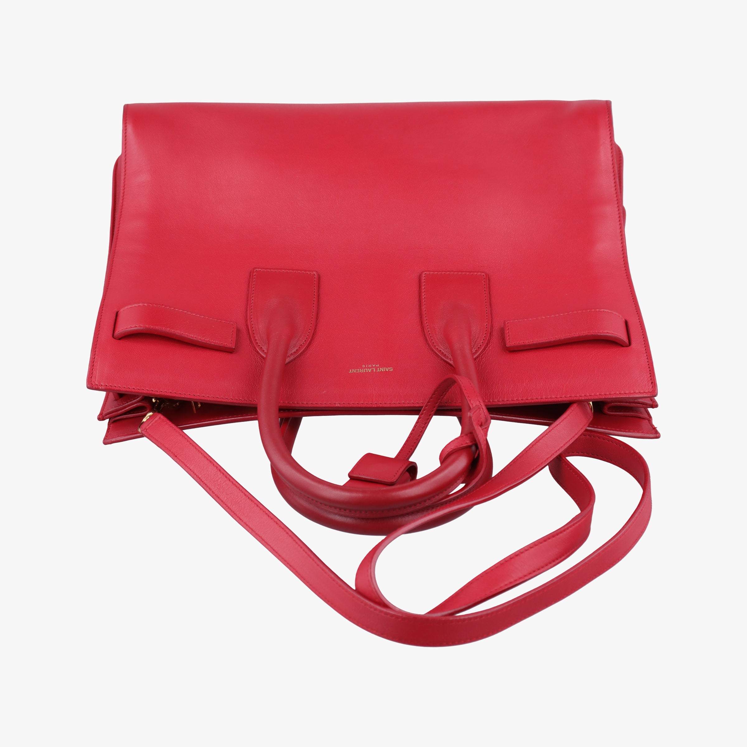 Pre-owned Yves Saint Laurent SAC DE JOUR Red Leather 324823 shoulderbag | stylenewstar