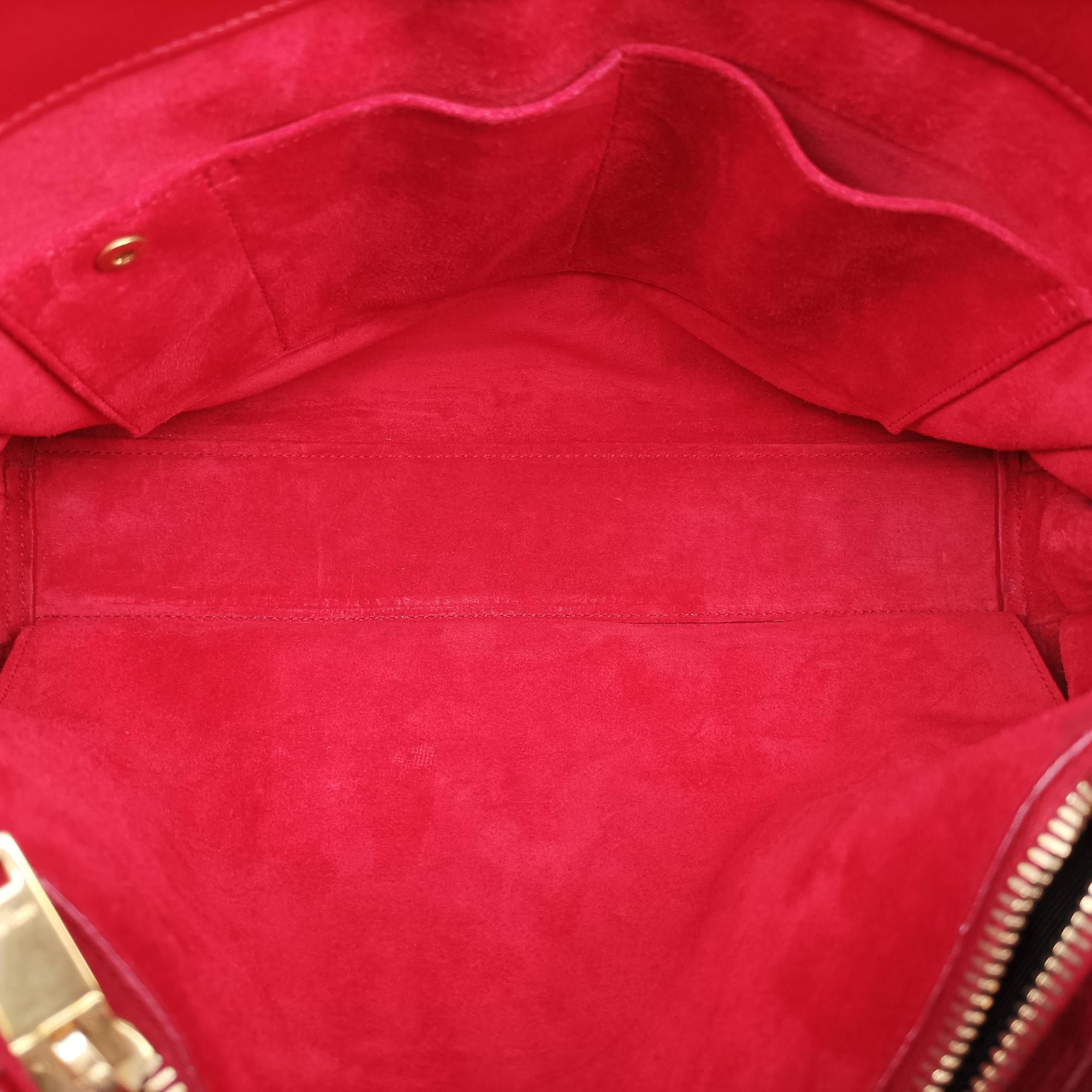 Pre-owned Yves Saint Laurent SAC DE JOUR Red Leather 324823 shoulderbag | stylenewstar