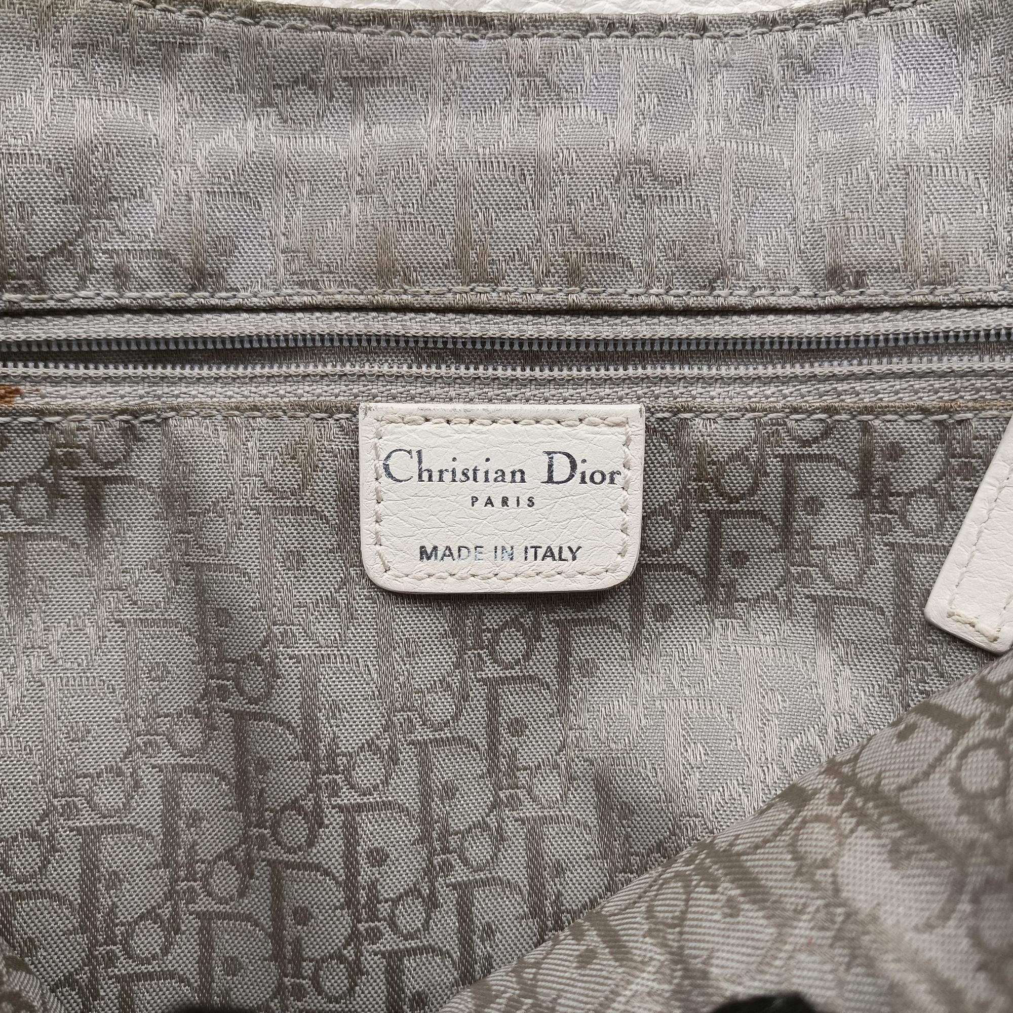 Pre-owned Christian Dior Gaucho White leather  handbag | stylenewstar