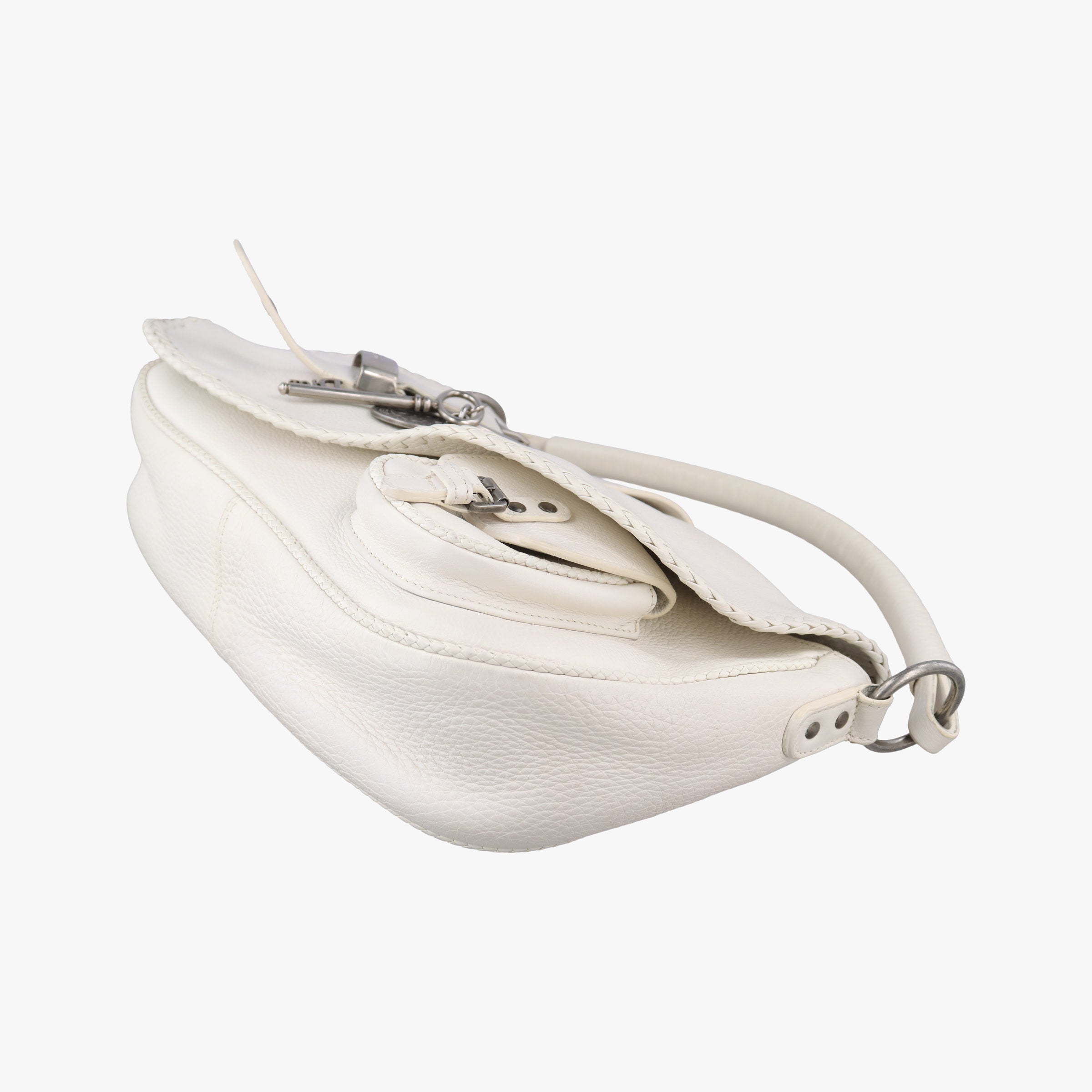 Pre-owned Christian Dior Gaucho White leather  handbag | stylenewstar
