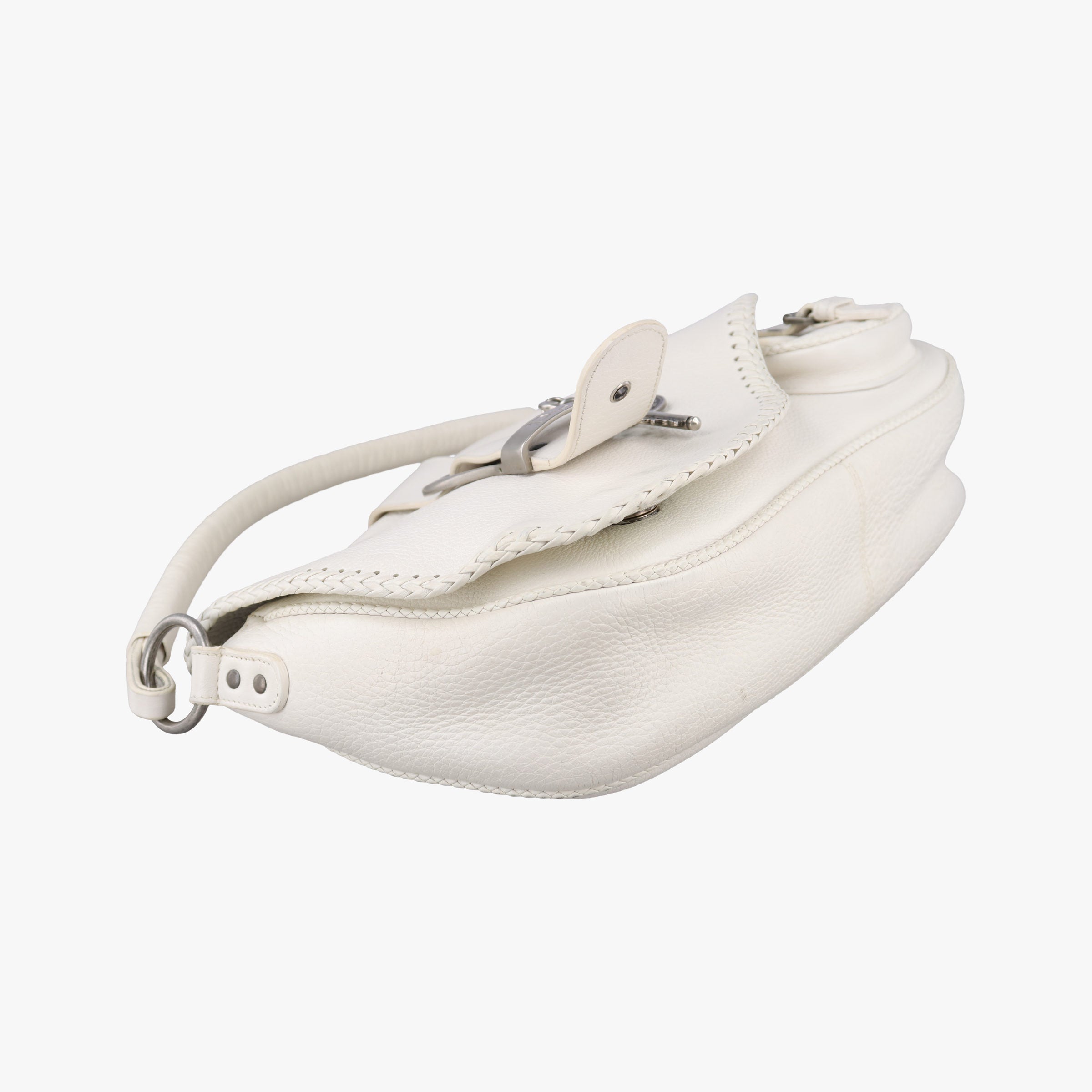 Pre-owned Christian Dior Gaucho White leather  handbag | stylenewstar