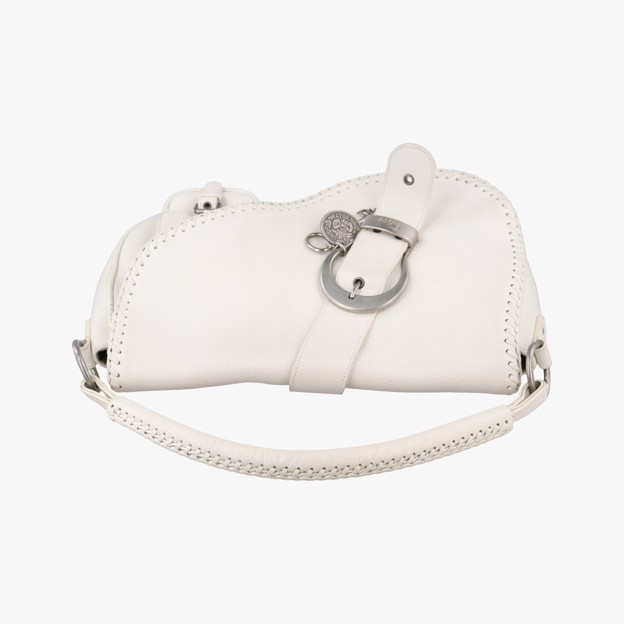 Pre-owned Christian Dior Gaucho White leather  handbag | stylenewstar