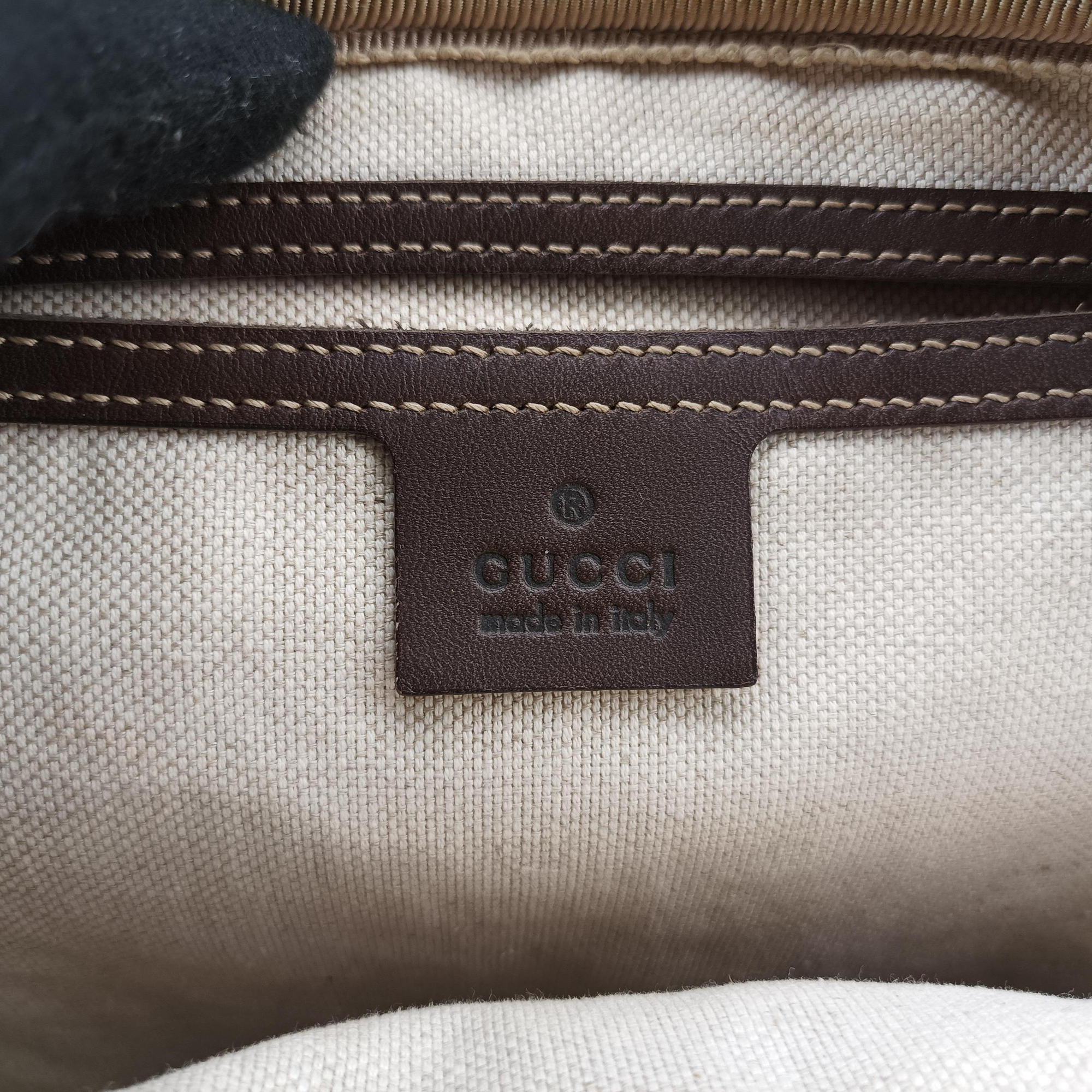 Pre-owned Gucci GG Imprime Messenger Brown PVC coated canvas×leather 201448 shoulderbag | stylenewstar