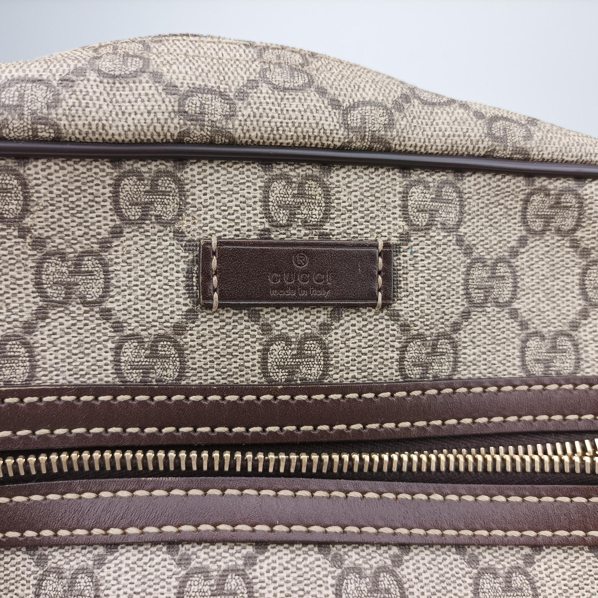 Pre-owned Gucci GG Imprime Messenger Brown PVC coated canvas×leather 201448 shoulderbag | stylenewstar
