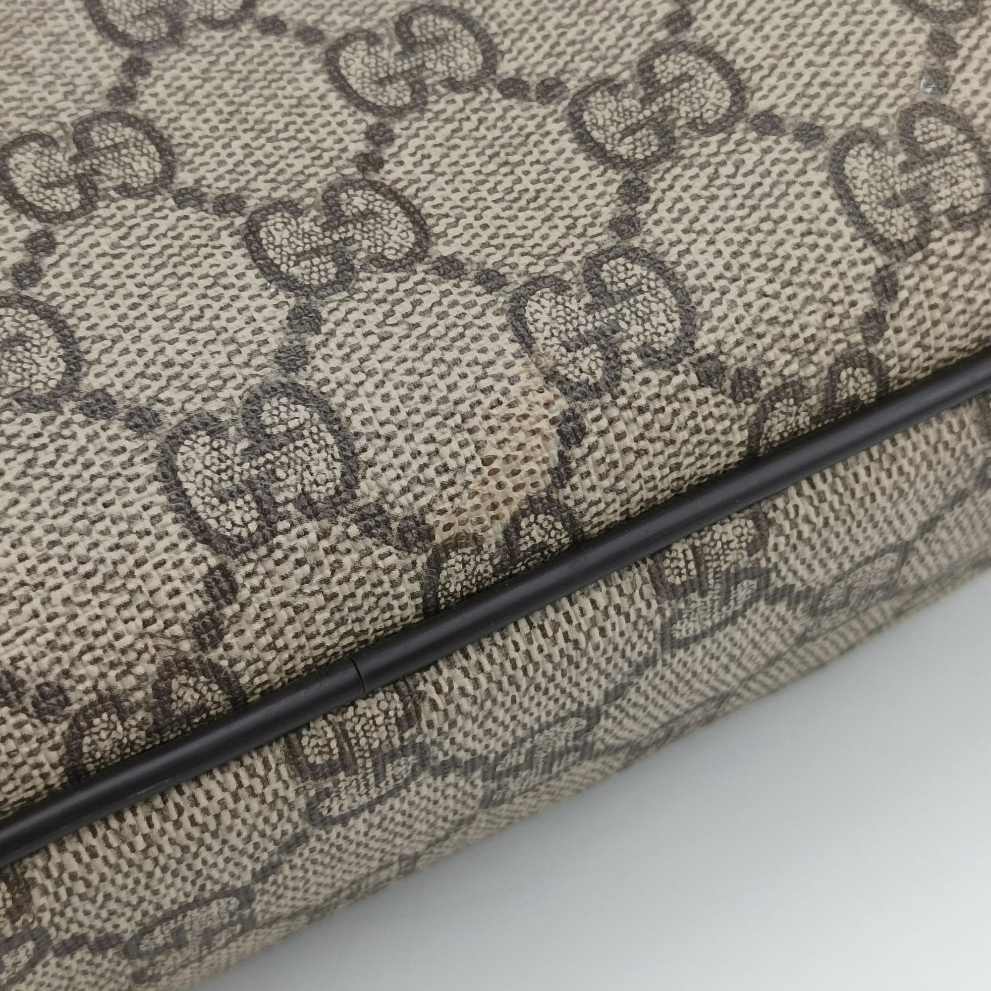 Pre-owned Gucci GG Imprime Messenger Brown PVC coated canvas×leather 201448 shoulderbag | stylenewstar