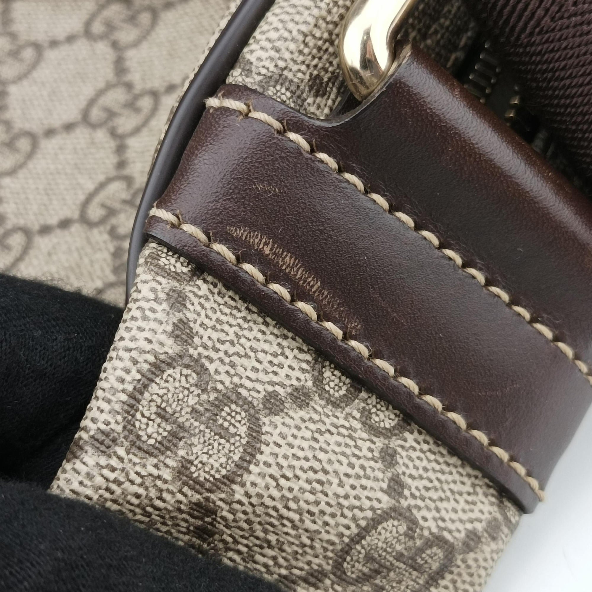 Pre-owned Gucci GG Imprime Messenger Brown PVC coated canvas×leather 201448 shoulderbag | stylenewstar