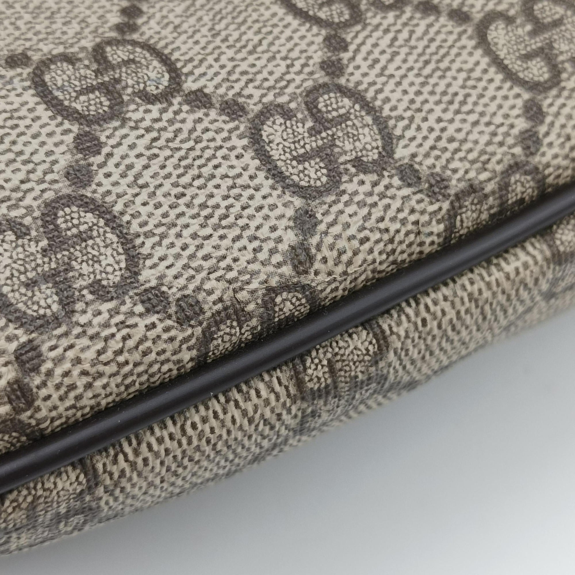 Pre-owned Gucci GG Imprime Messenger Brown PVC coated canvas×leather 201448 shoulderbag | stylenewstar