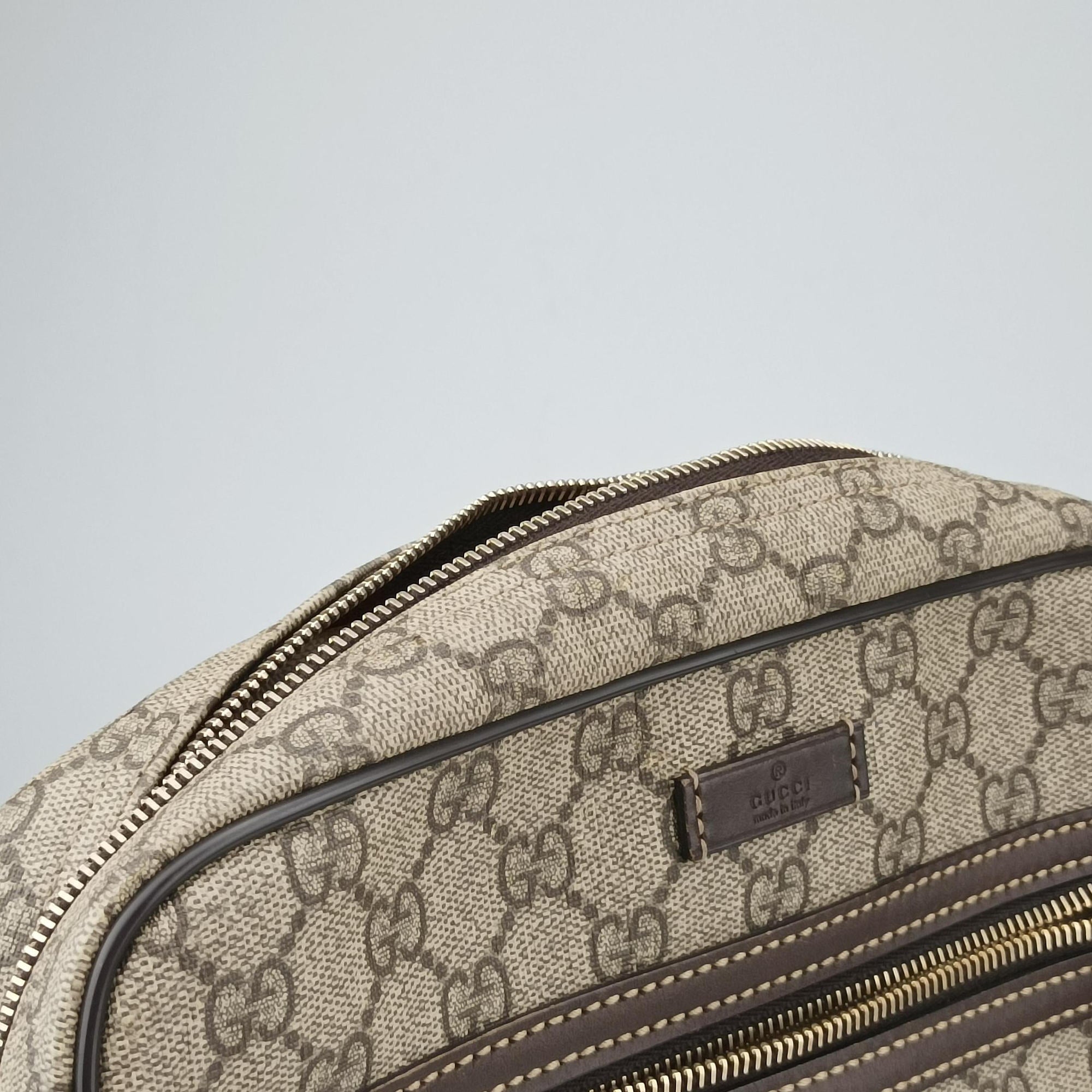 Pre-owned Gucci GG Imprime Messenger Brown PVC coated canvas×leather 201448 shoulderbag | stylenewstar