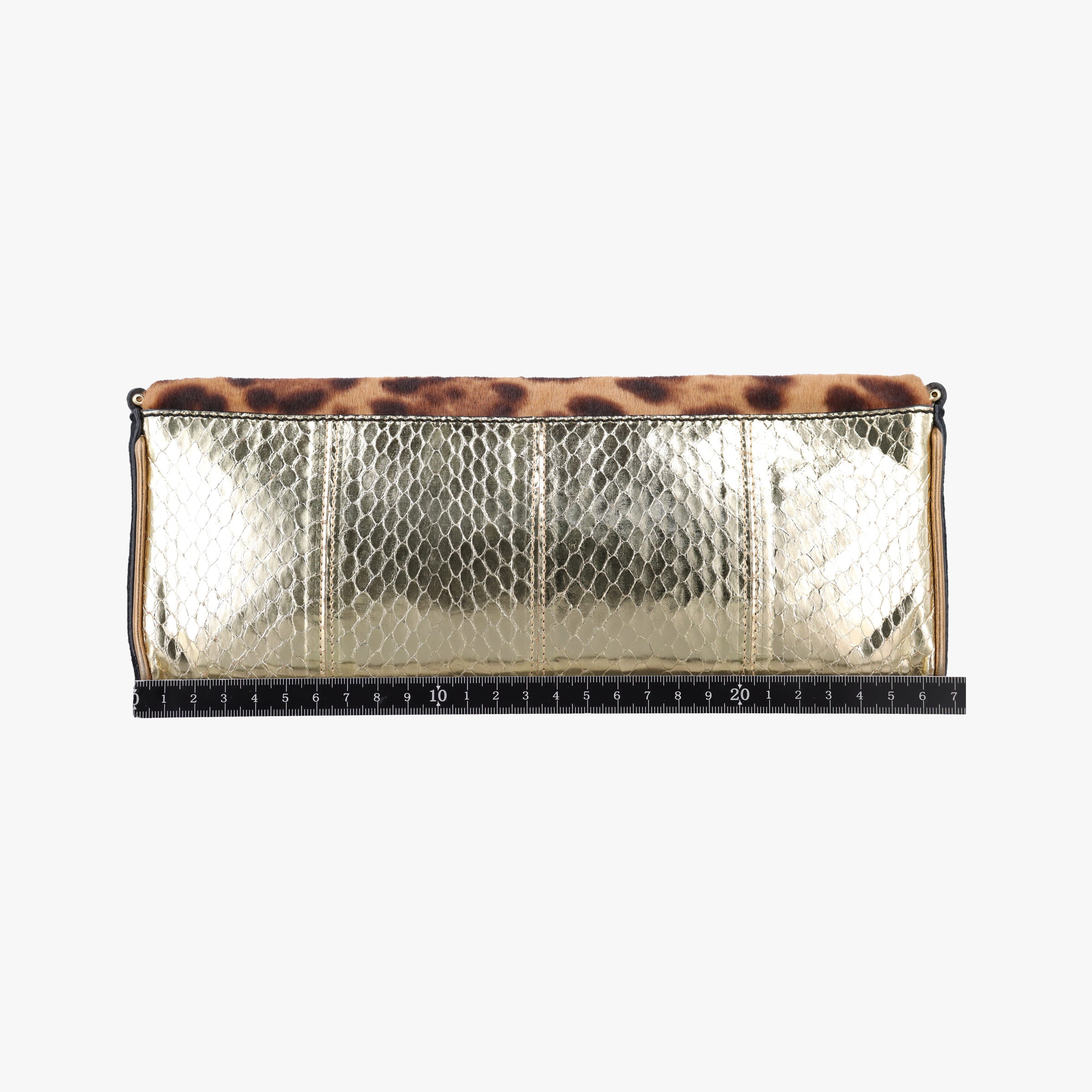 Pre-owned Dolce & Gabbana Leopard print Multicolour ponyhair×snakeskin  shoulderbag | stylenewstar