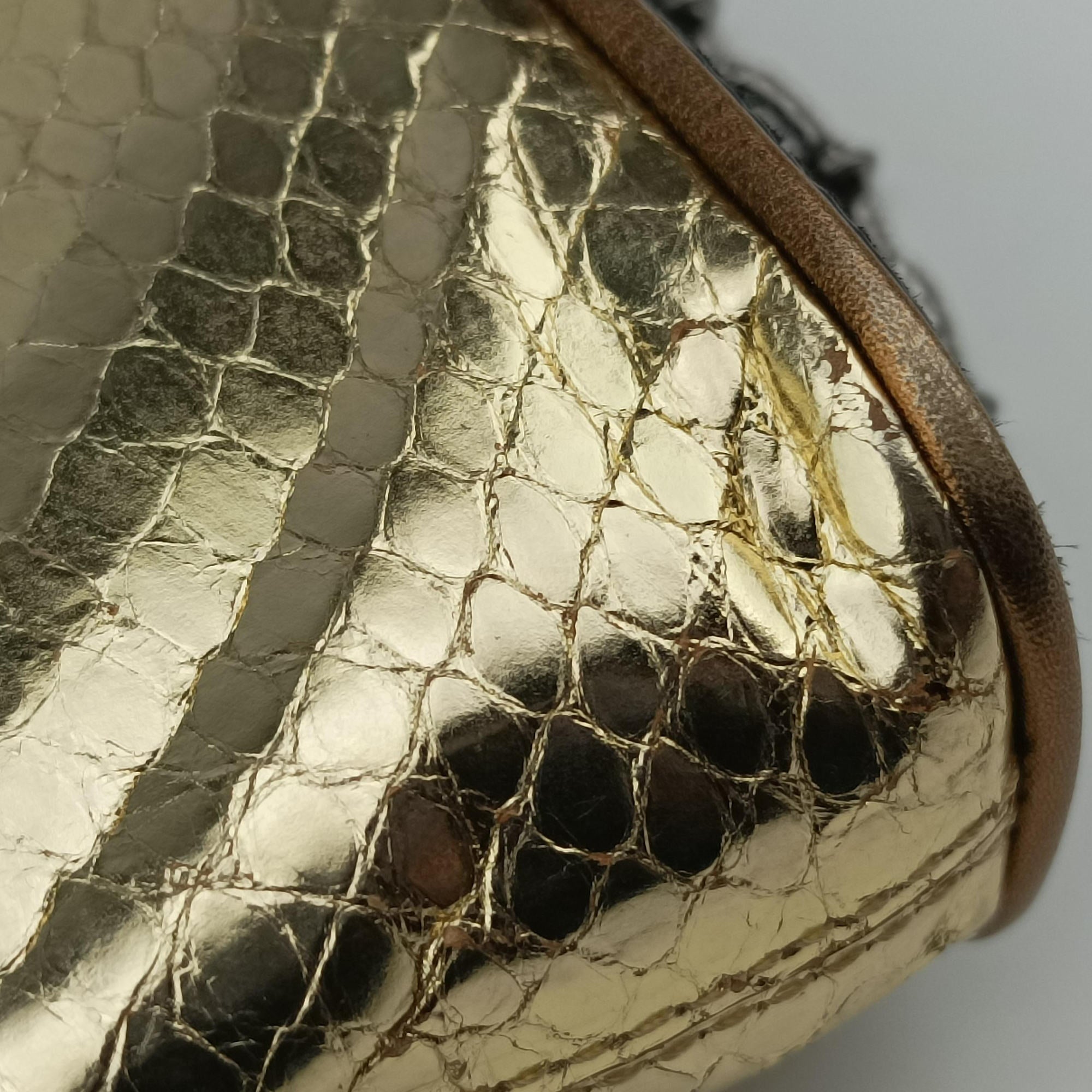 Pre-owned Dolce & Gabbana Leopard print Multicolour ponyhair×snakeskin  shoulderbag | stylenewstar