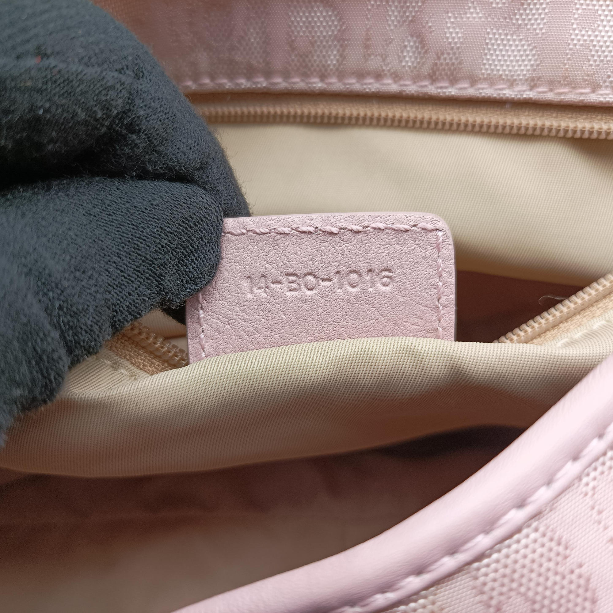 Secondhand Christian Dior Lovely Trotter Pink Cotton Canvas × Leather  handbag | stylenewstar