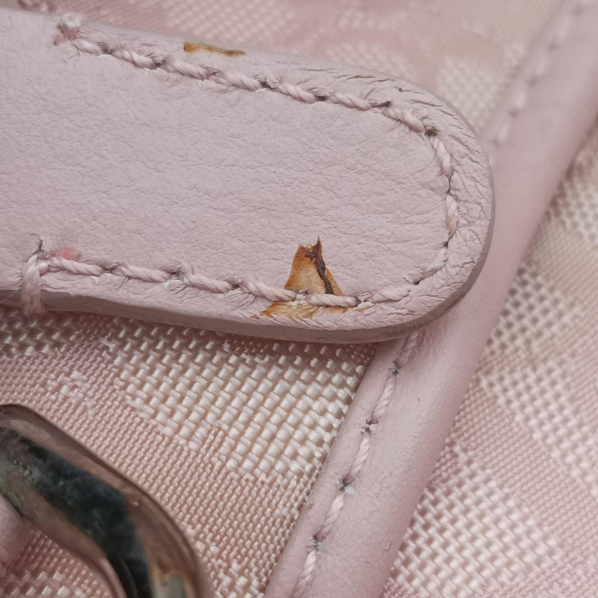 Secondhand Christian Dior Lovely Trotter Pink Cotton Canvas × Leather  handbag | stylenewstar