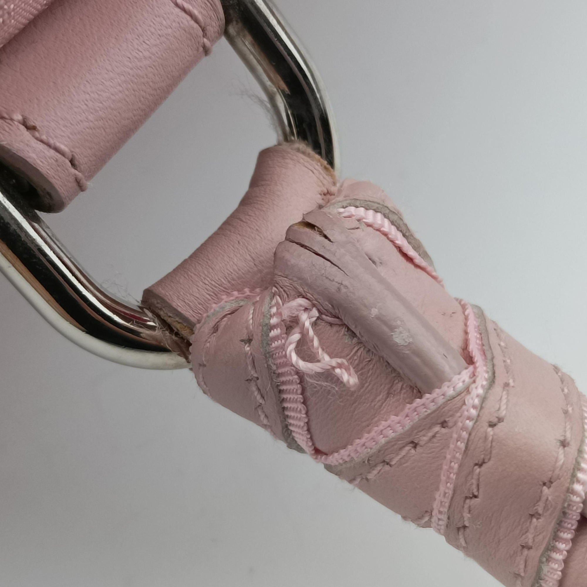 Secondhand Christian Dior Lovely Trotter Pink Cotton Canvas × Leather  handbag | stylenewstar