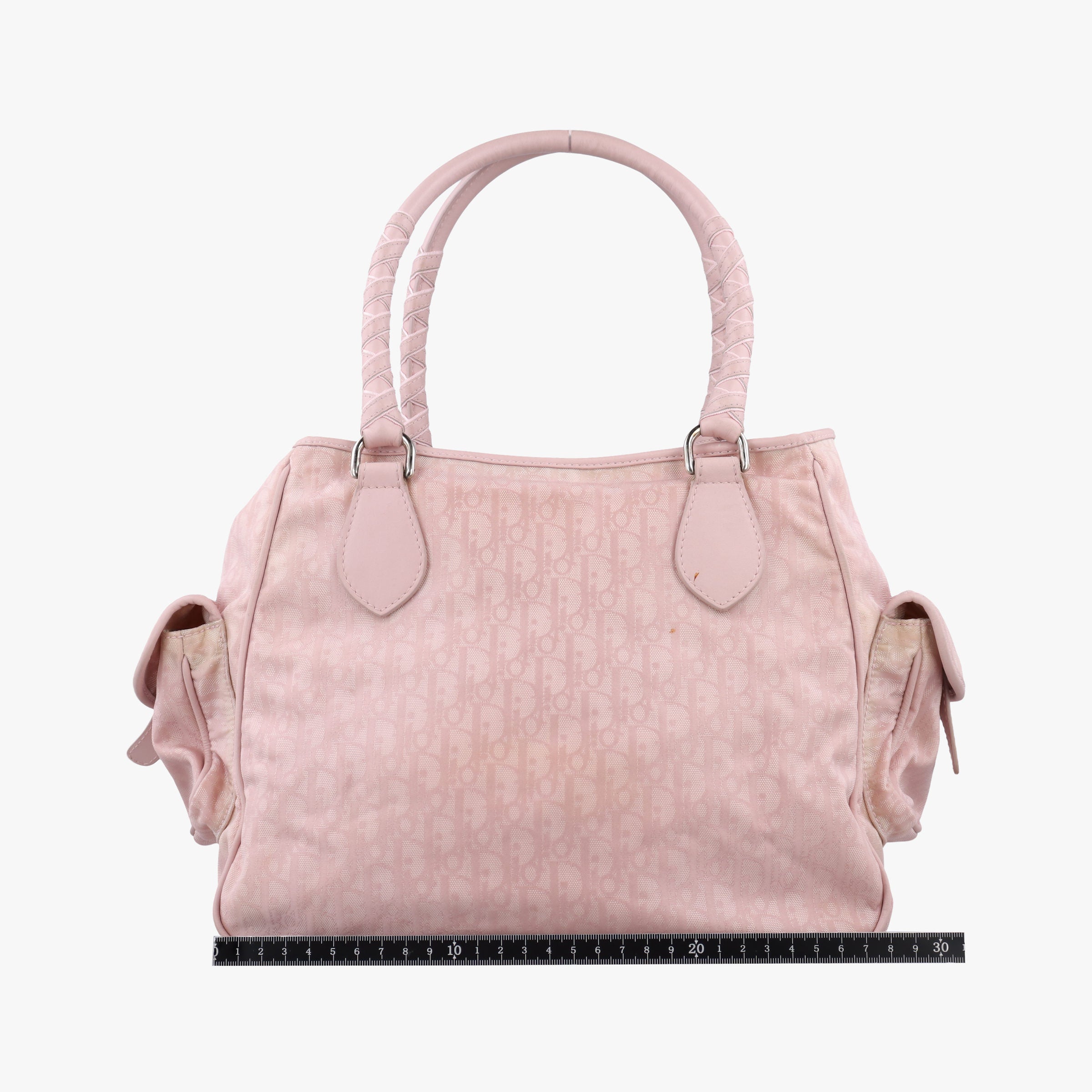 Secondhand Christian Dior Lovely Trotter Pink Cotton Canvas × Leather  handbag | stylenewstar