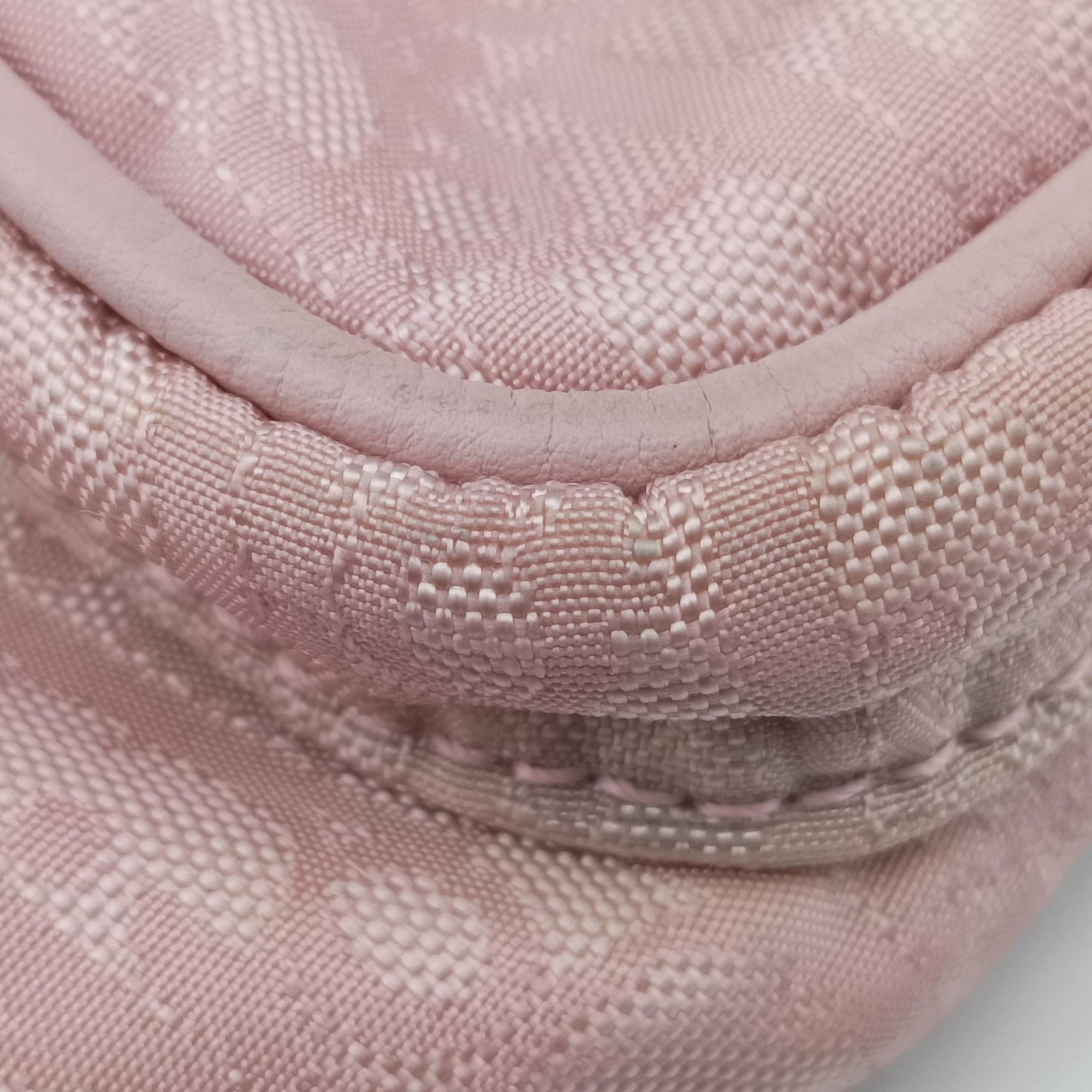 Secondhand Christian Dior Lovely Trotter Pink Cotton Canvas × Leather  handbag | stylenewstar