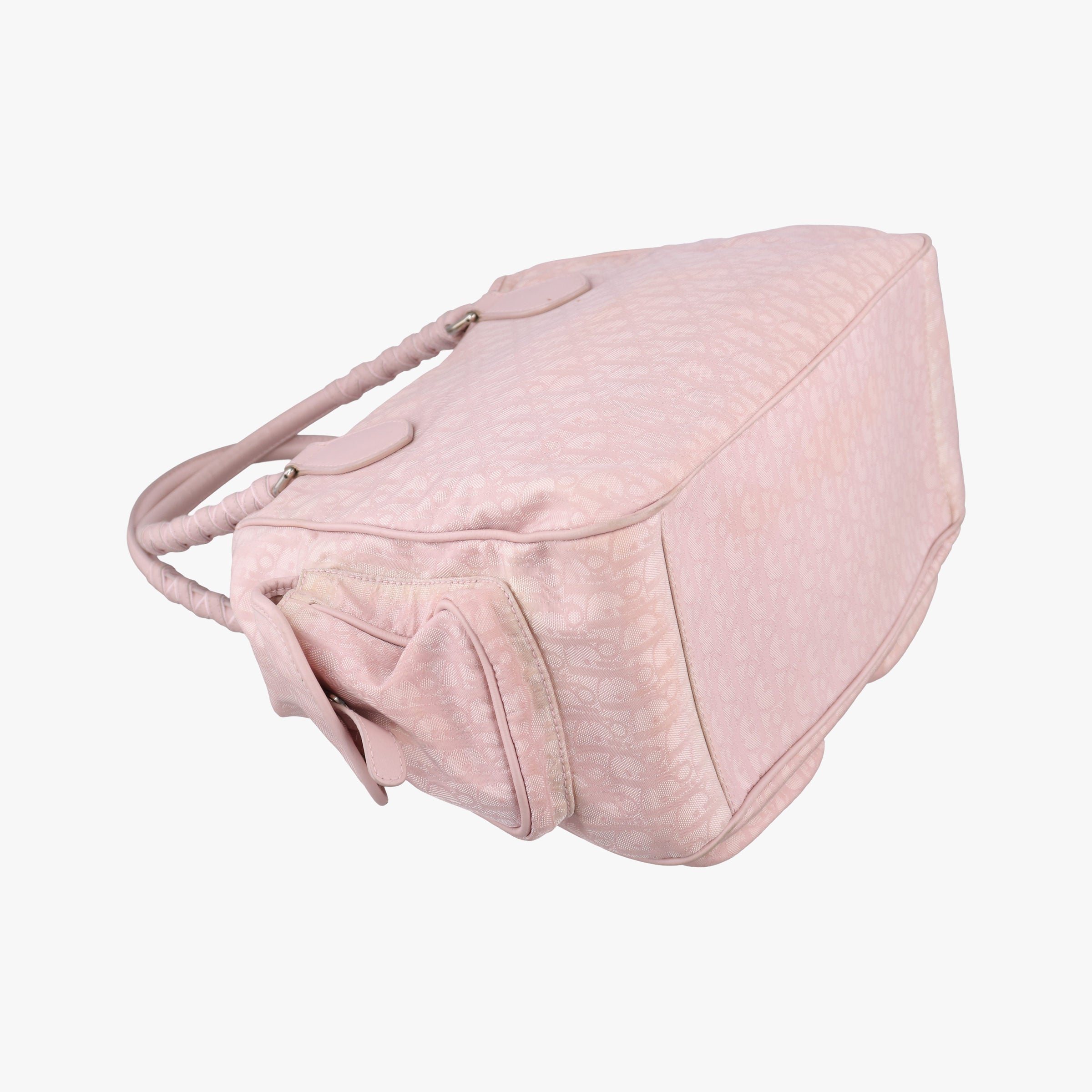 Secondhand Christian Dior Lovely Trotter Pink Cotton Canvas × Leather  handbag | stylenewstar