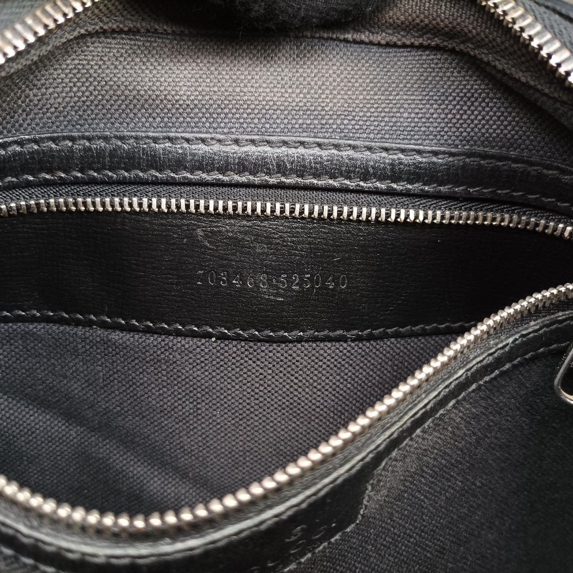 Pre-owned Gucci Interlocking G Messenger Black PVC coated canvas×Leather 703468 shoulderbag | stylenewstar