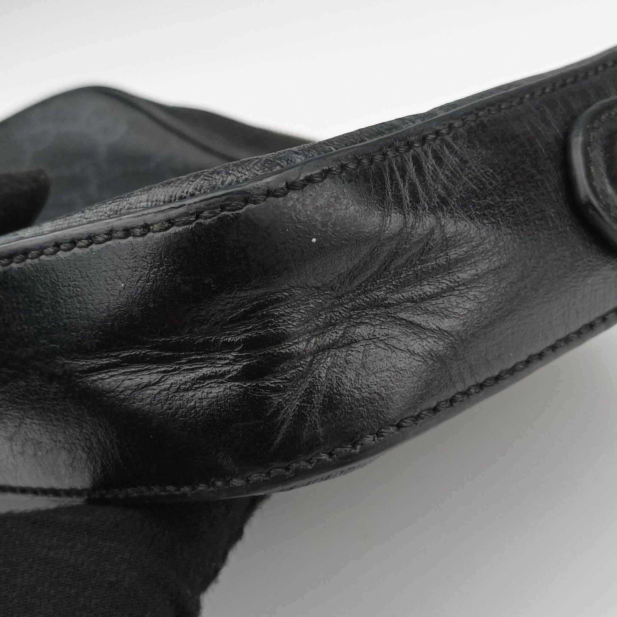 Pre-owned Gucci Interlocking G Messenger Black PVC coated canvas×Leather 703468 shoulderbag | stylenewstar