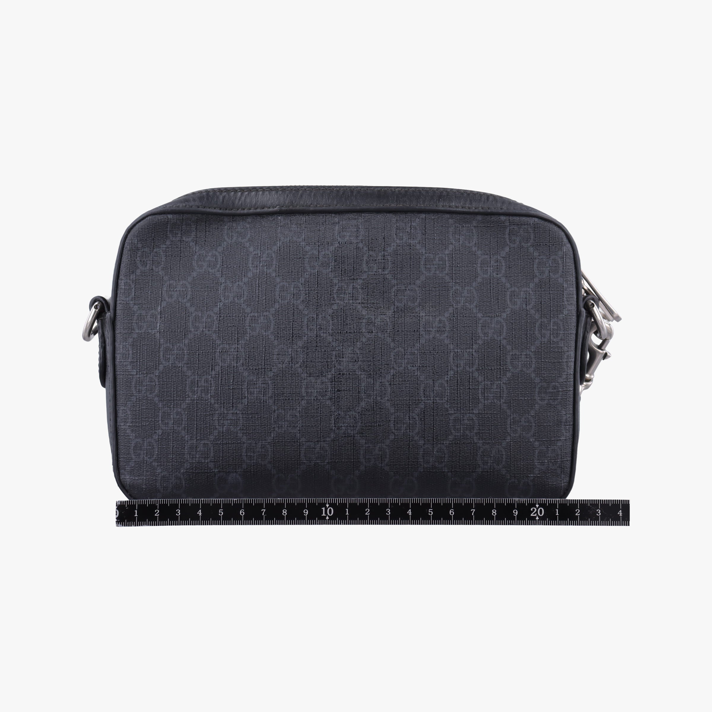 Pre-owned Gucci Interlocking G Messenger Black PVC coated canvas×Leather 703468 shoulderbag | stylenewstar