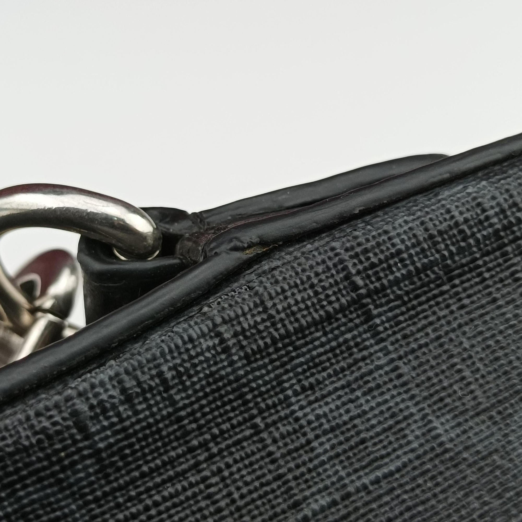 Pre-owned Gucci Interlocking G Messenger Black PVC coated canvas×Leather 703468 shoulderbag | stylenewstar